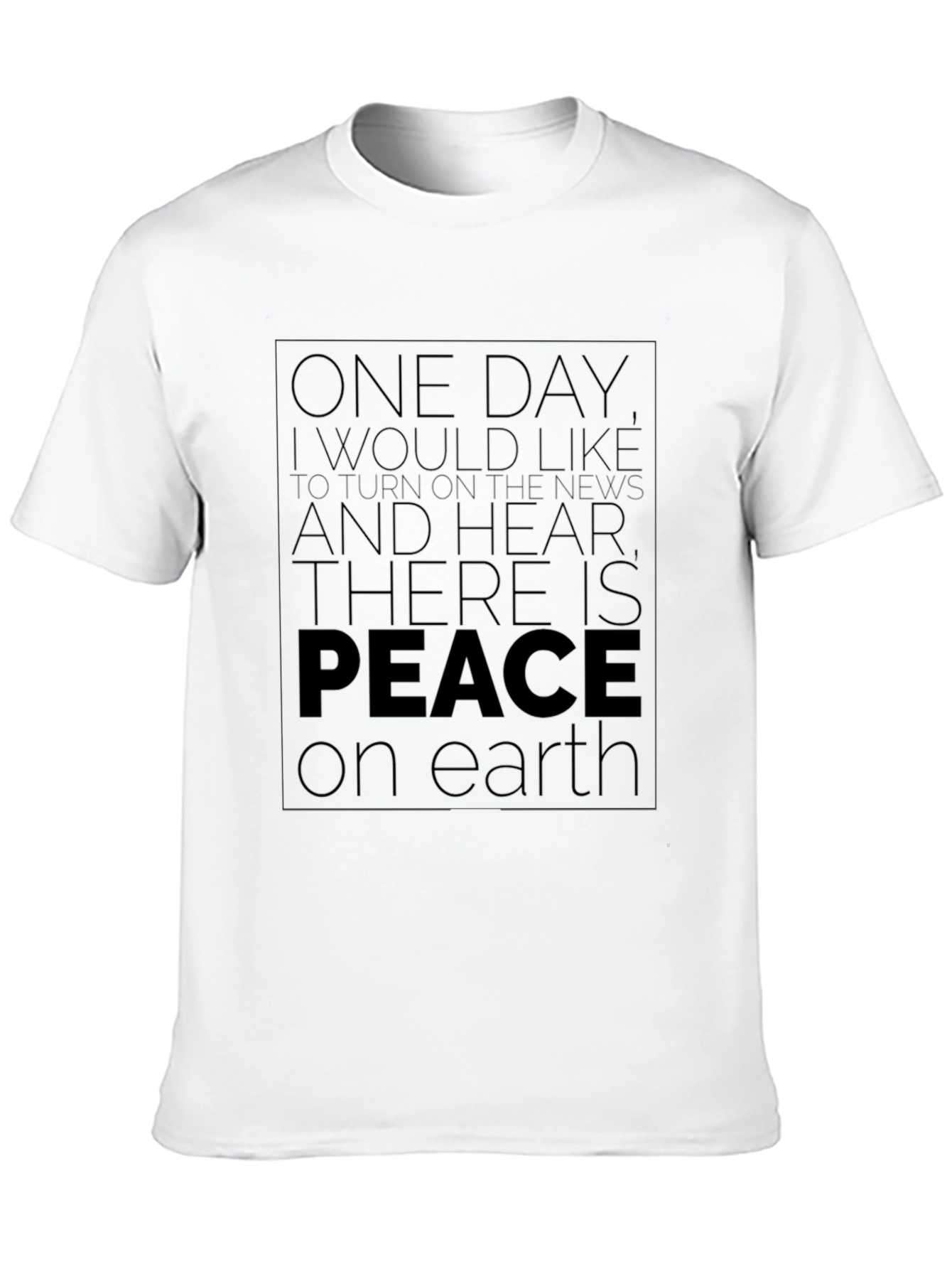 Black Peace on Earth Graphic Tee - Unisex Black T-Shirt view 10