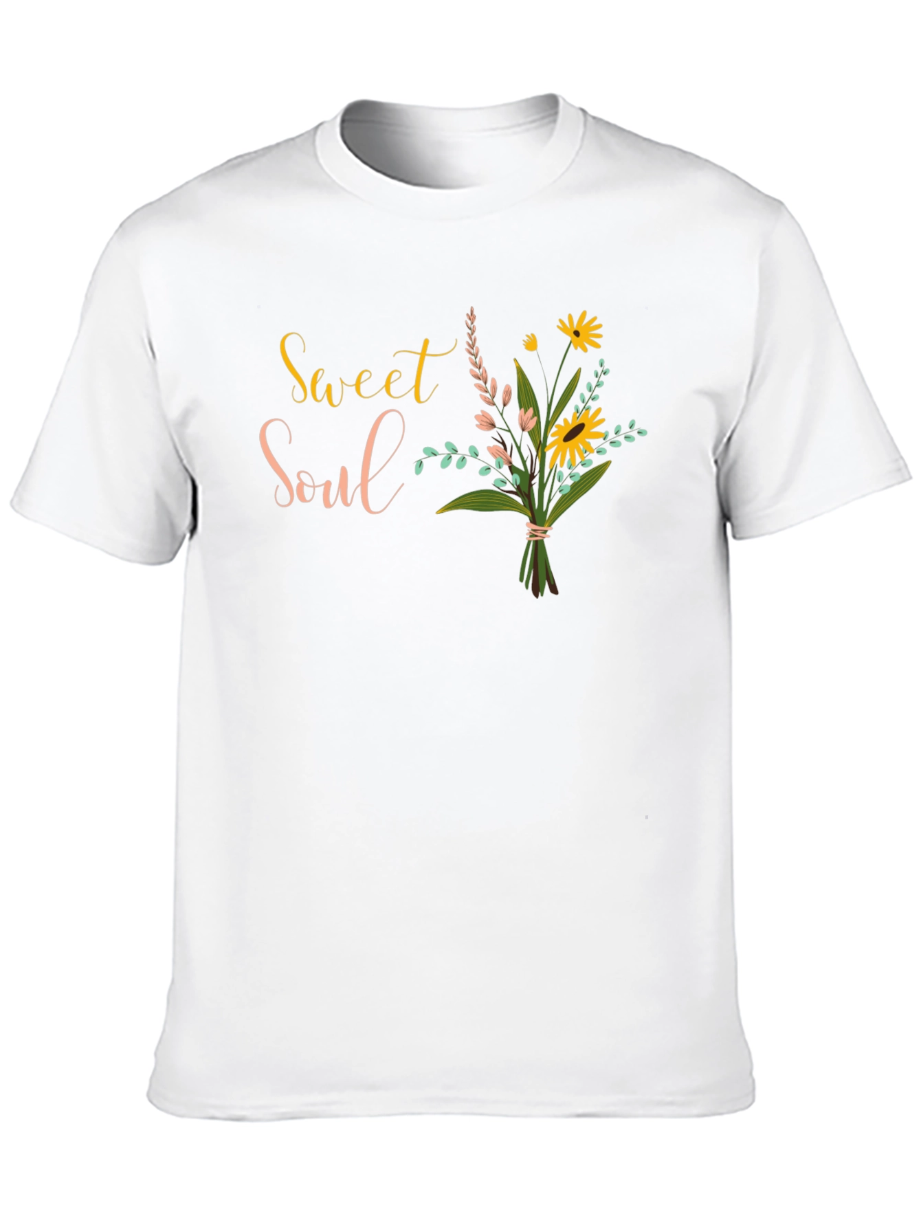 Black Sweet Soul Floral Graphic Black T-Shirt view 10