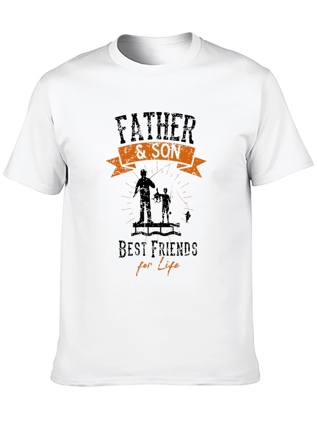 Black Father & Son Fishing T-Shirt - Best Friends for Life view 10