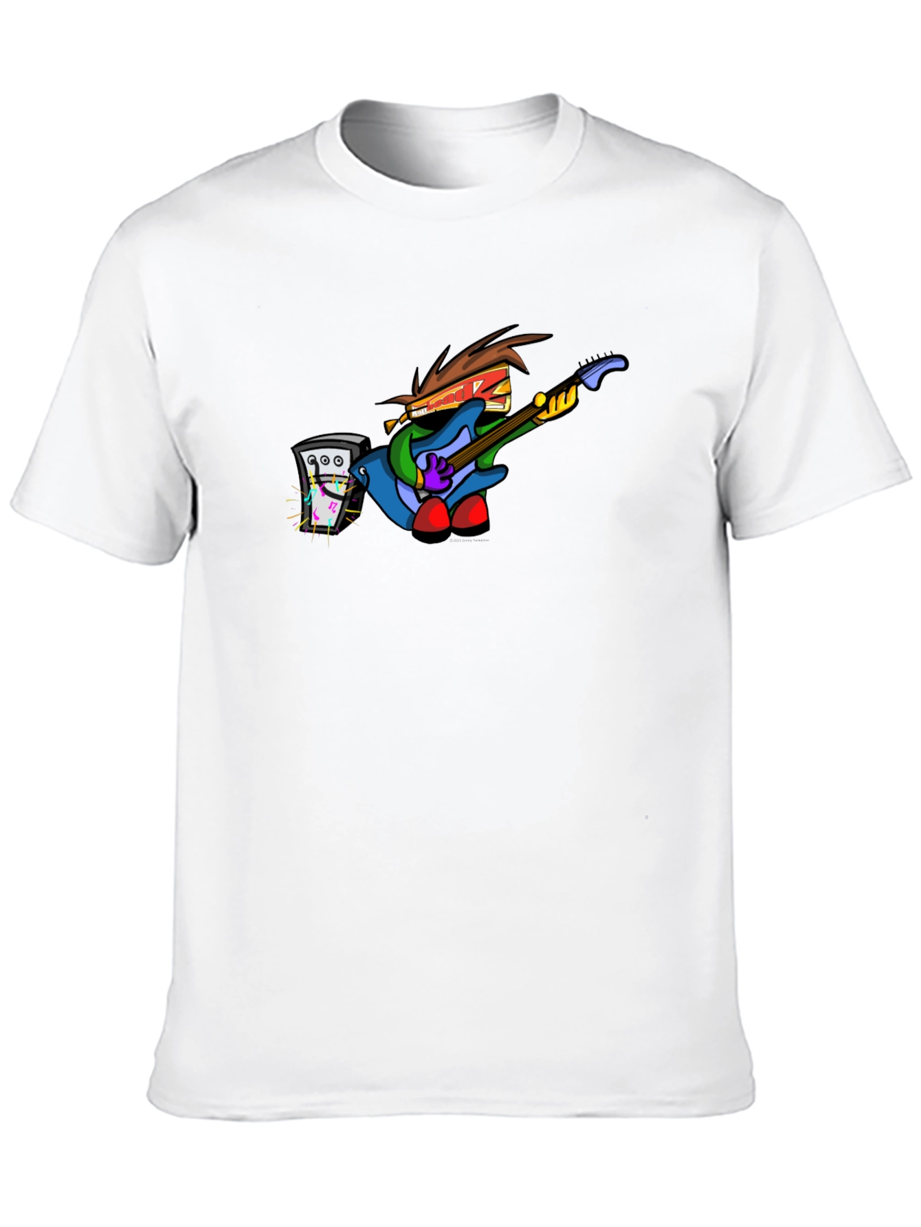 Black Cartoon Rock Band Tee view 10