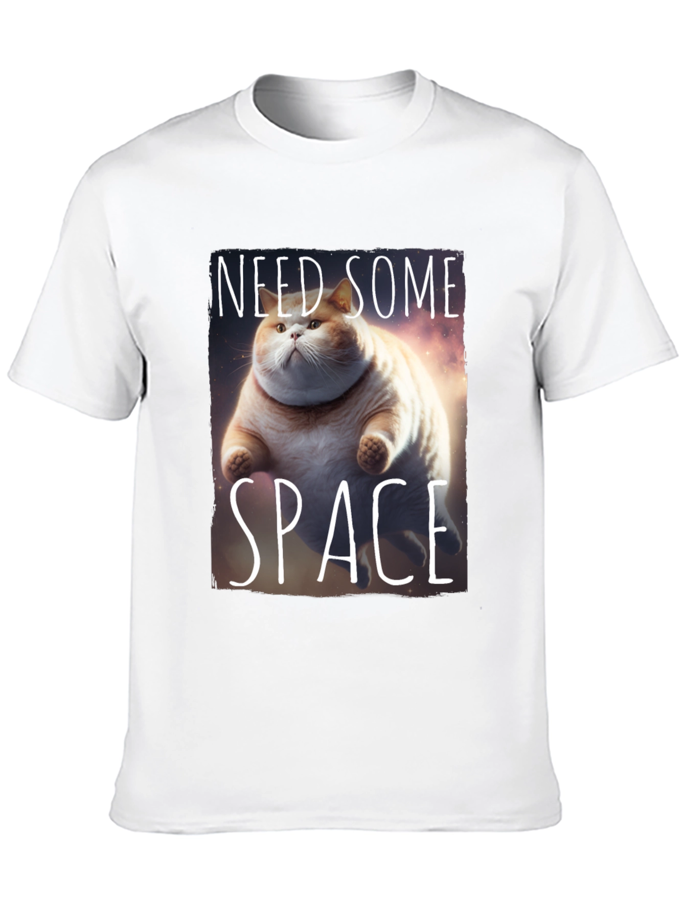 Black Need Some Space Cat T-Shirt view 10