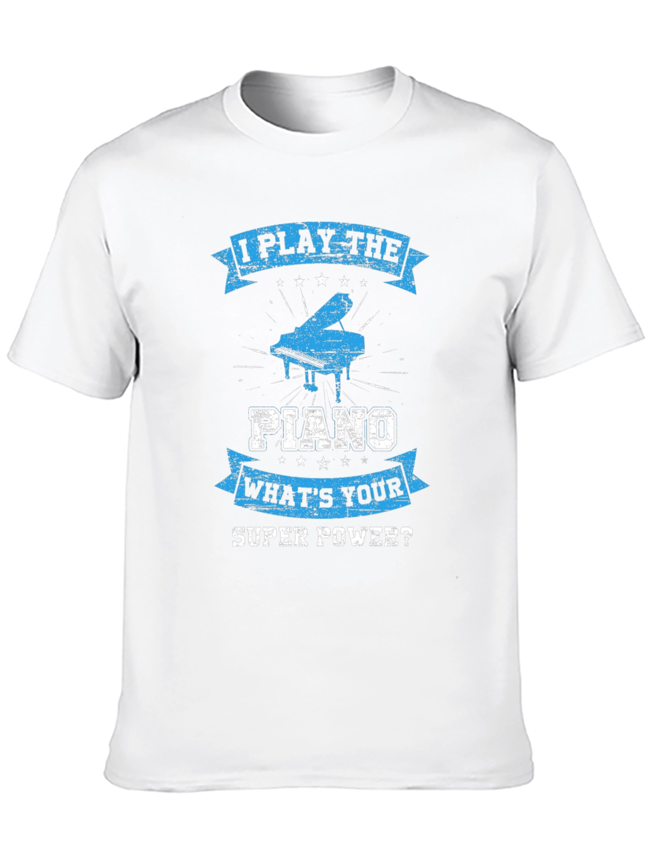 Black I Play The Piano T-Shirt: What's Your Super Power? view 10