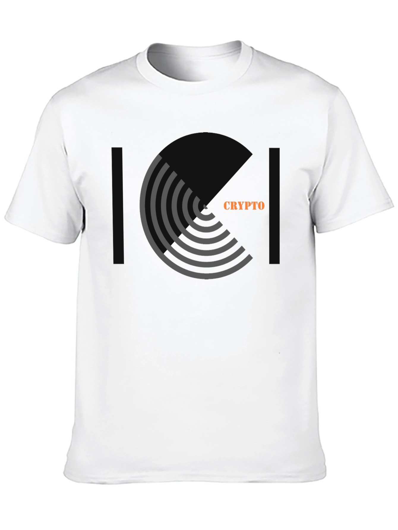 Black Crypto Graphic Tee - Modern Circular Design view 10