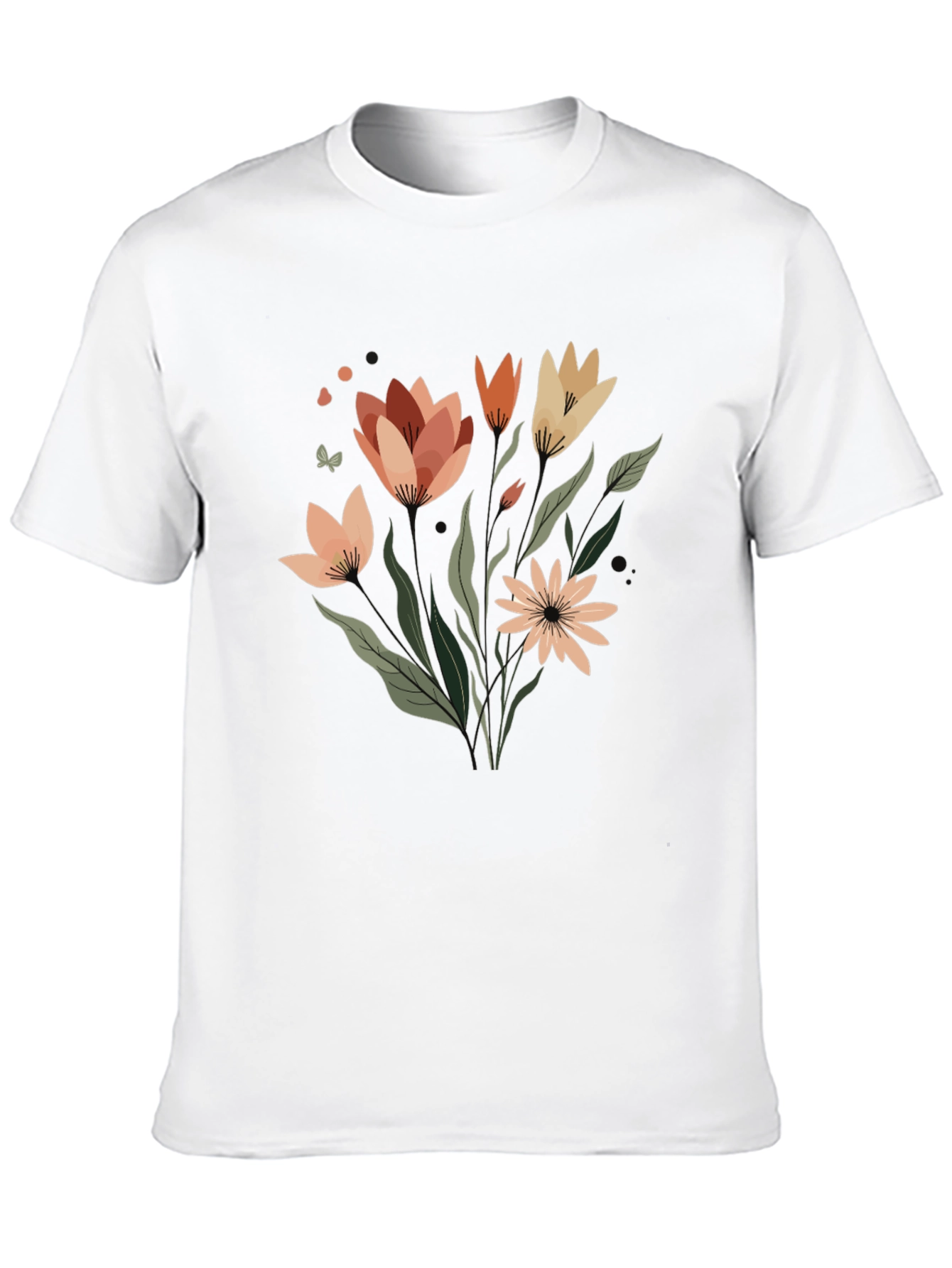 Floral Graphic Tee - Artistic Comfort - 10