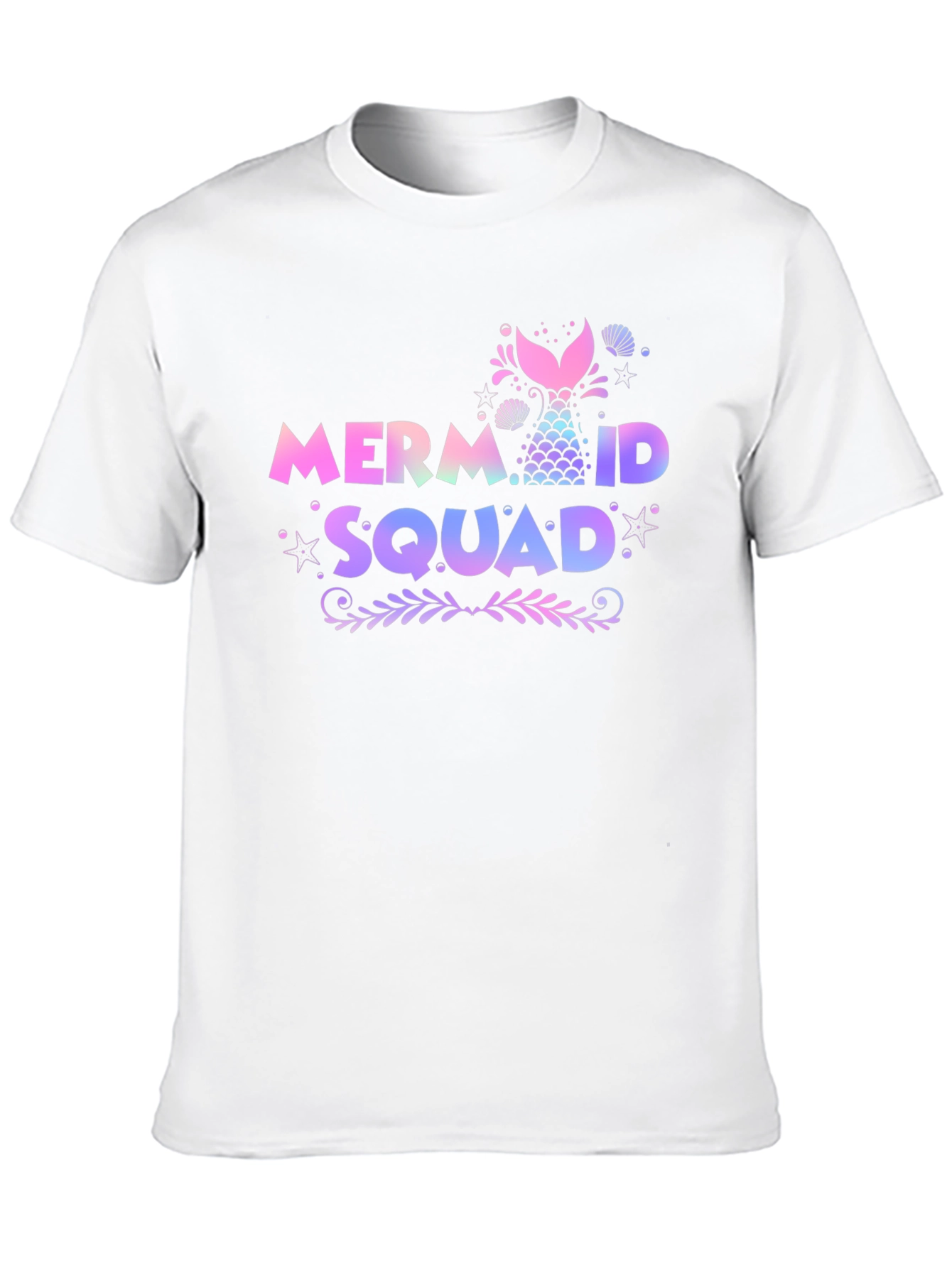 Black Mermaid Squad Tee - Black Cotton Crew Neck view 10