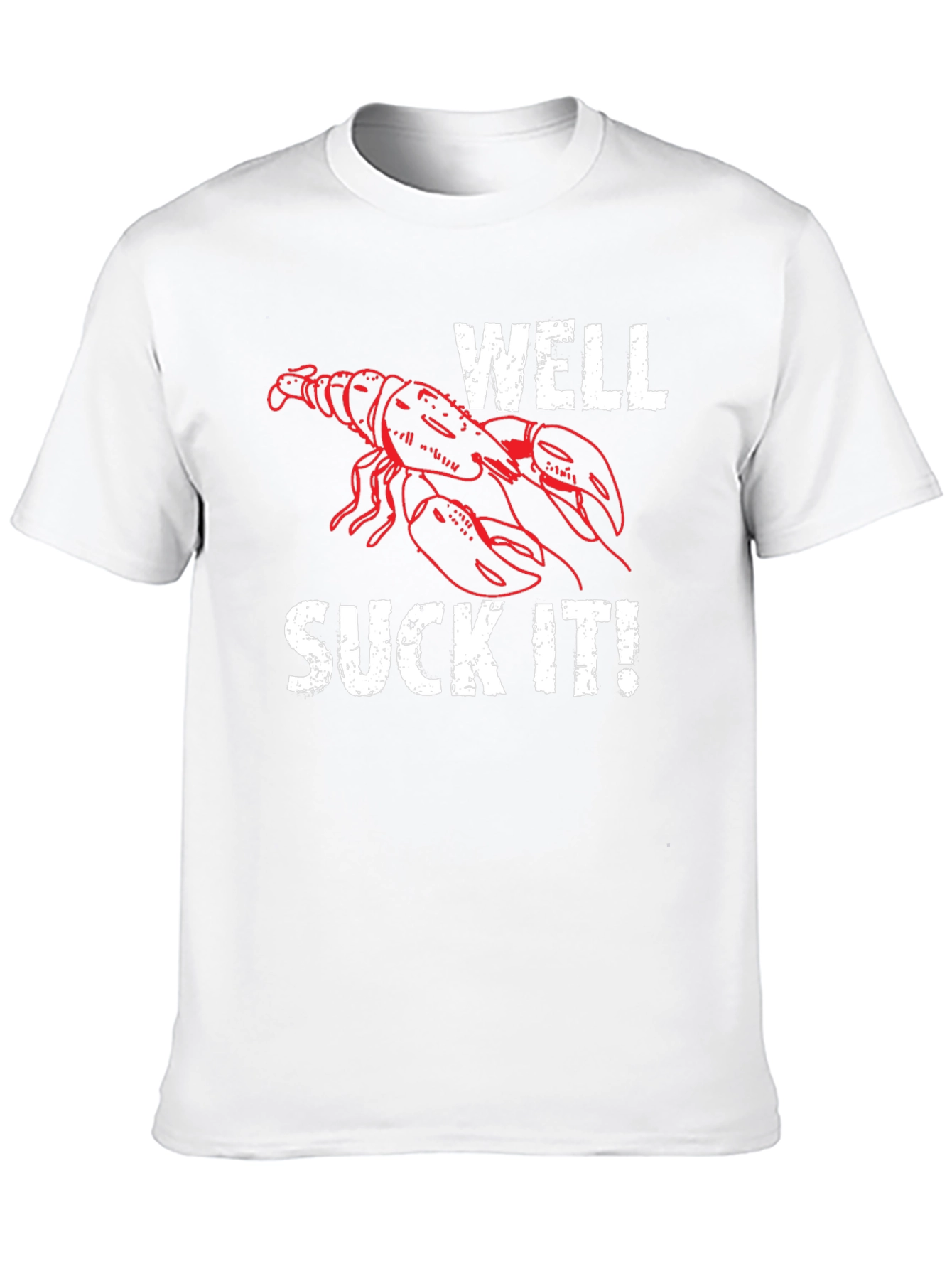 Black Well Suck It! Lobster Graphic T-Shirt - Funny Seafood Tee view 10