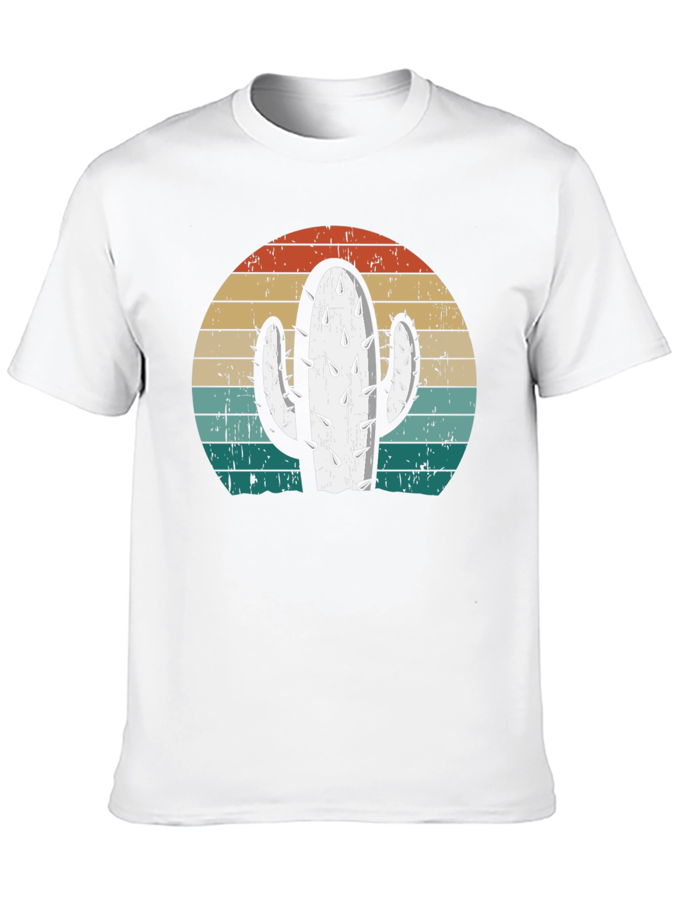 Black Retro Cactus Sunset Graphic Tee view 10