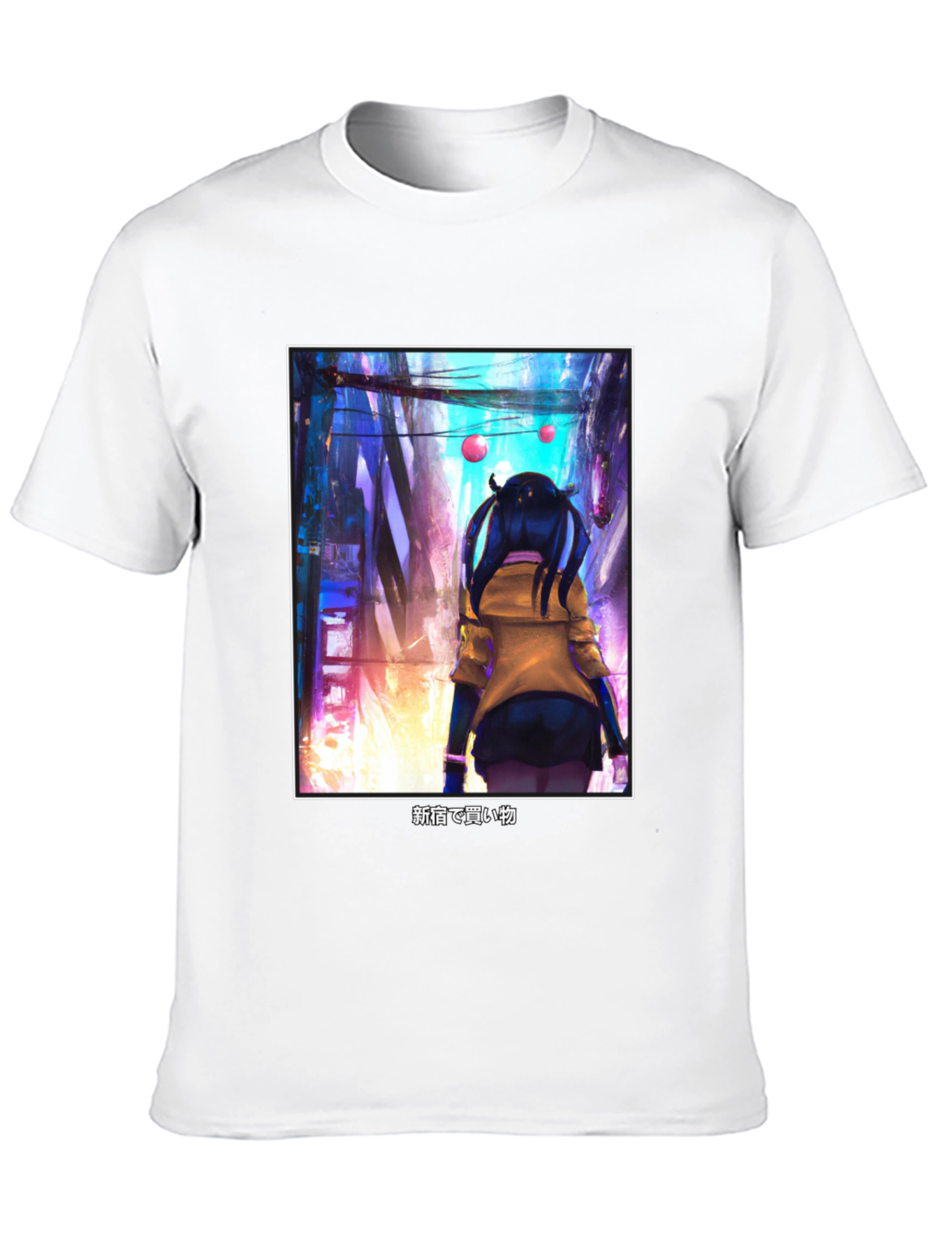 Black Anime Girl Black T-Shirt - Tokyo Streetwear Style view 10