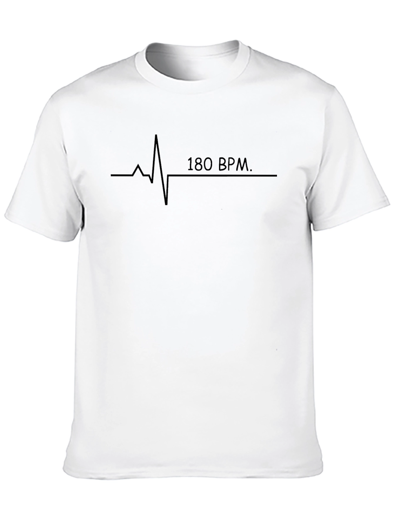 Black 180 BPM Heartbeat T-Shirt - Black view 10