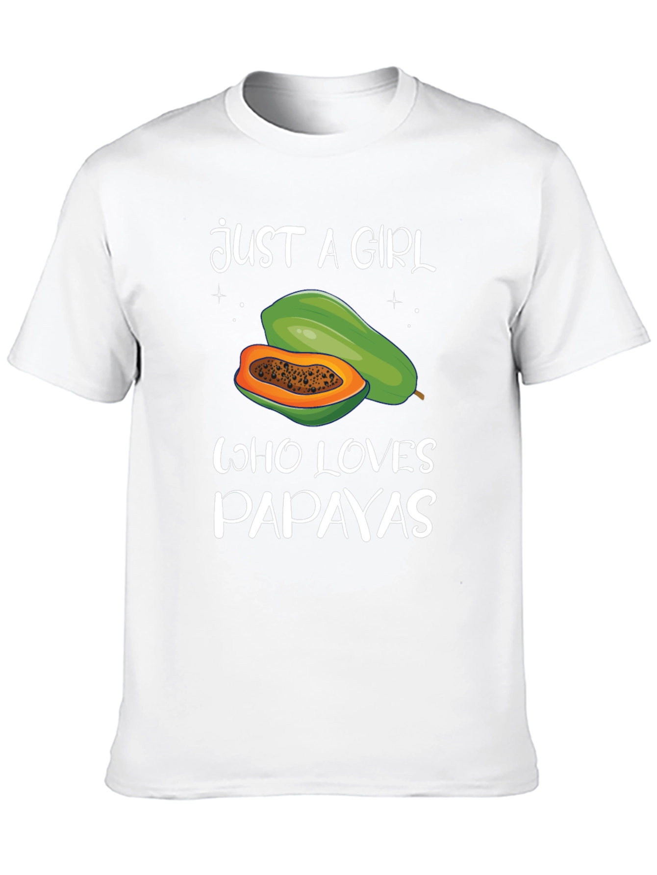 Just A Girl Who Loves Papayas Black T-Shirt - 10