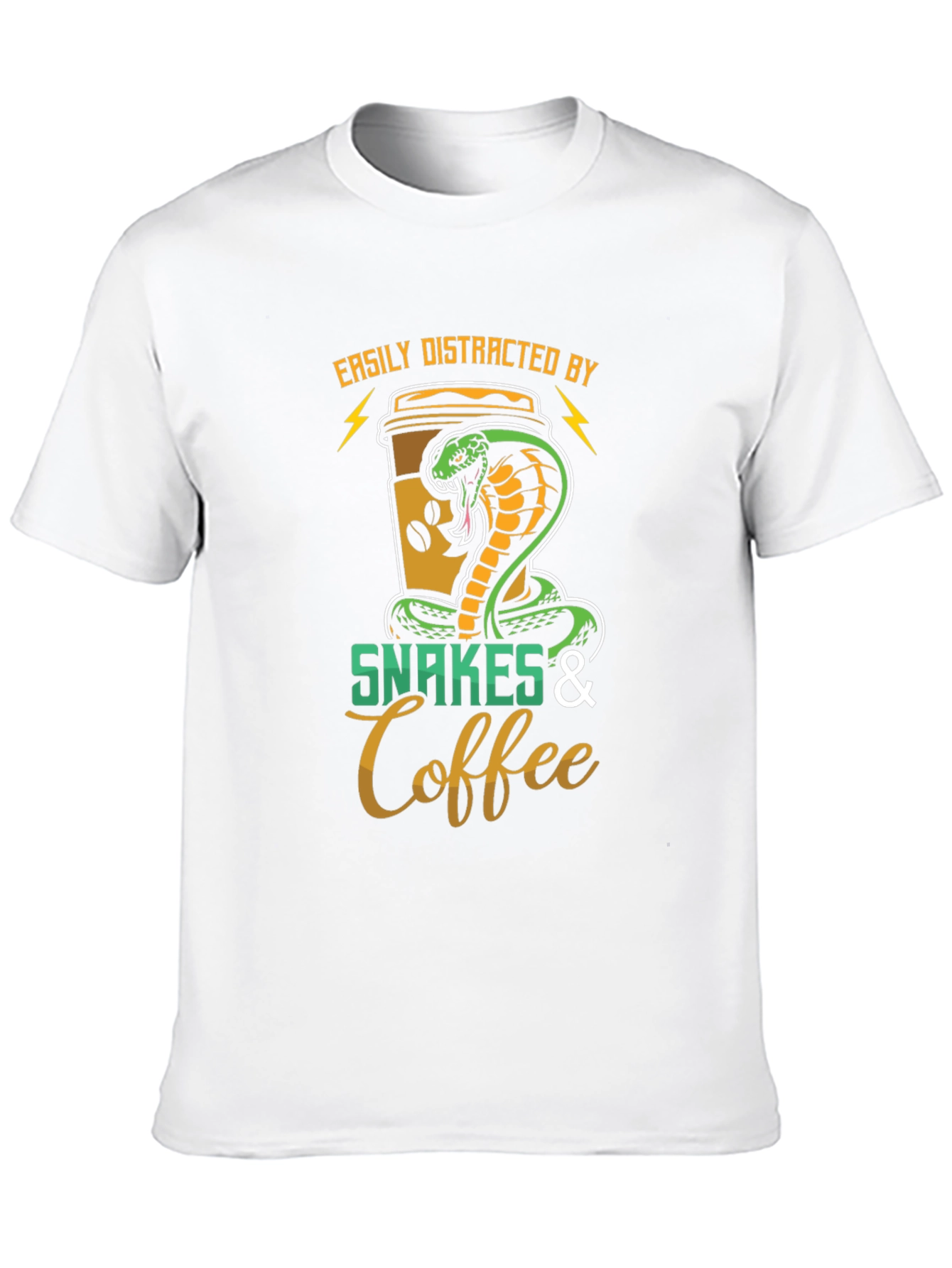 Black Snakes & Coffee T-Shirt: Easily Distracted Tee view 10