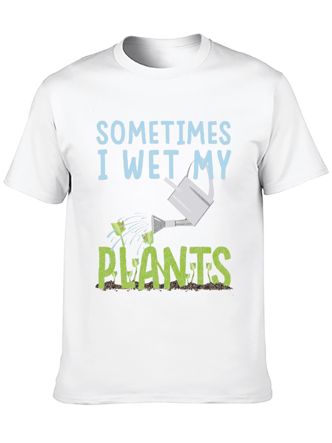 Black Funny Gardening T-Shirt - I Wet My Plants view 10