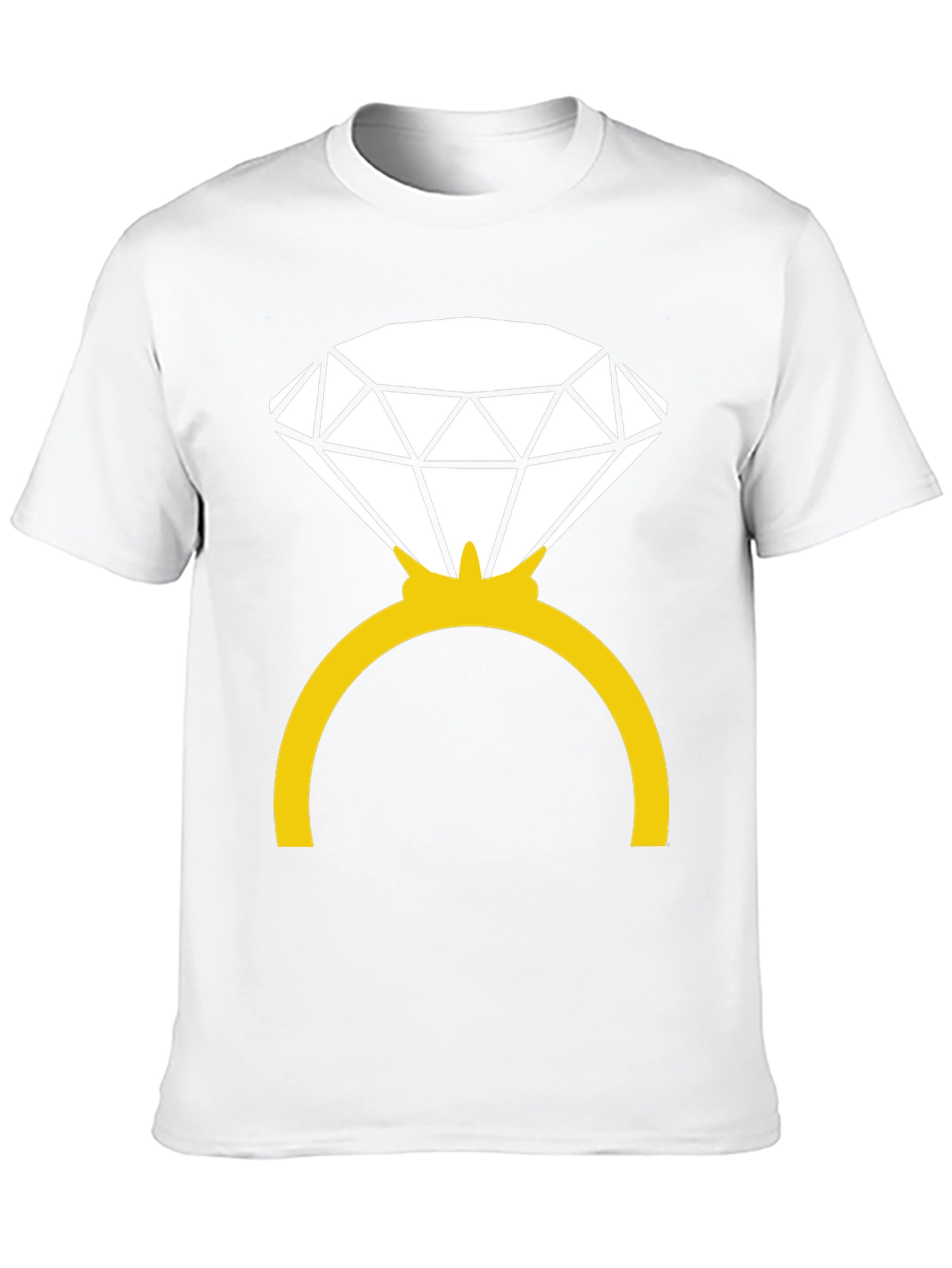 Black Diamond Ring Graphic Tee - Black Cotton Blend view 10