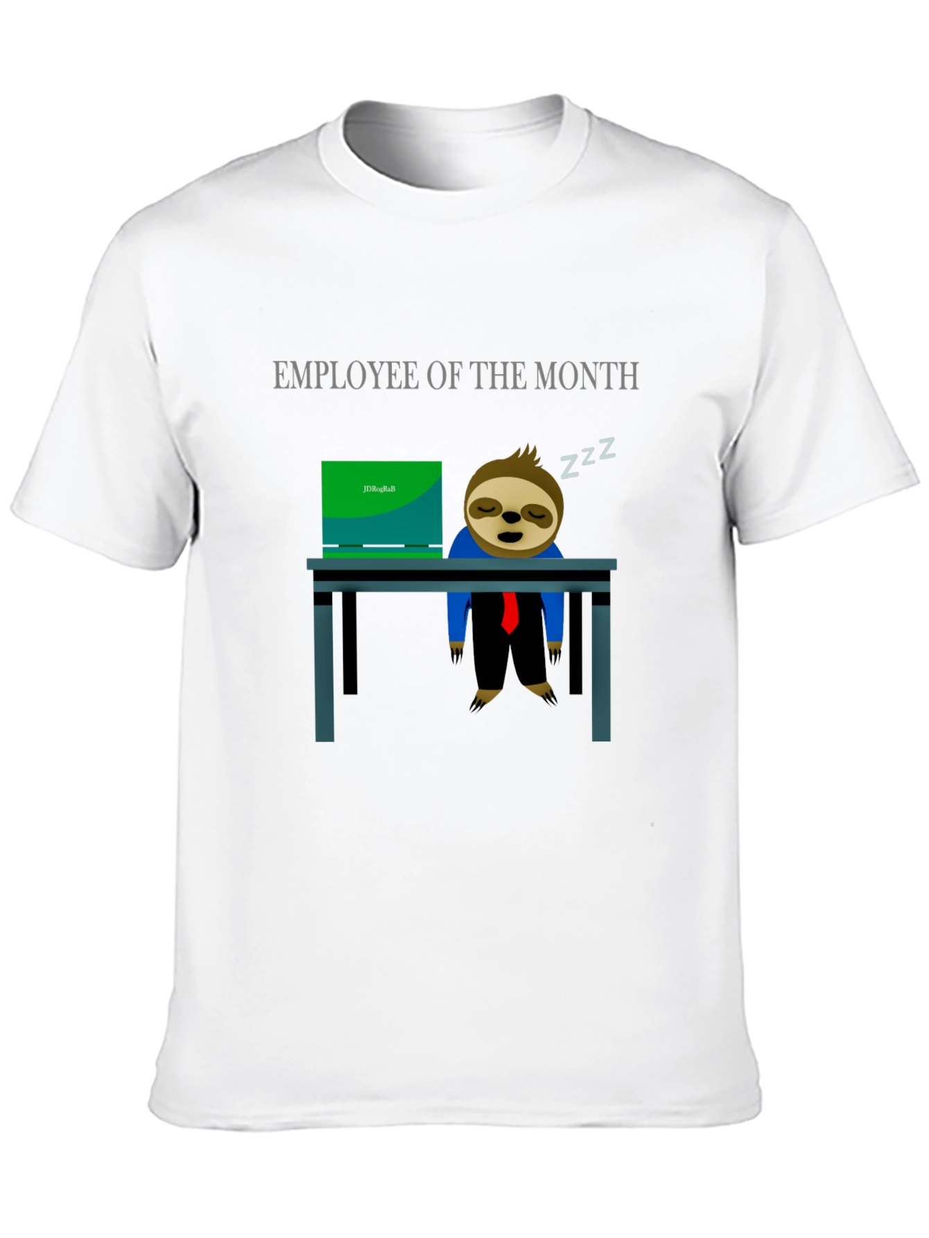 Black Employee of the Month Sloth T-Shirt - Funny Office Tee view 10