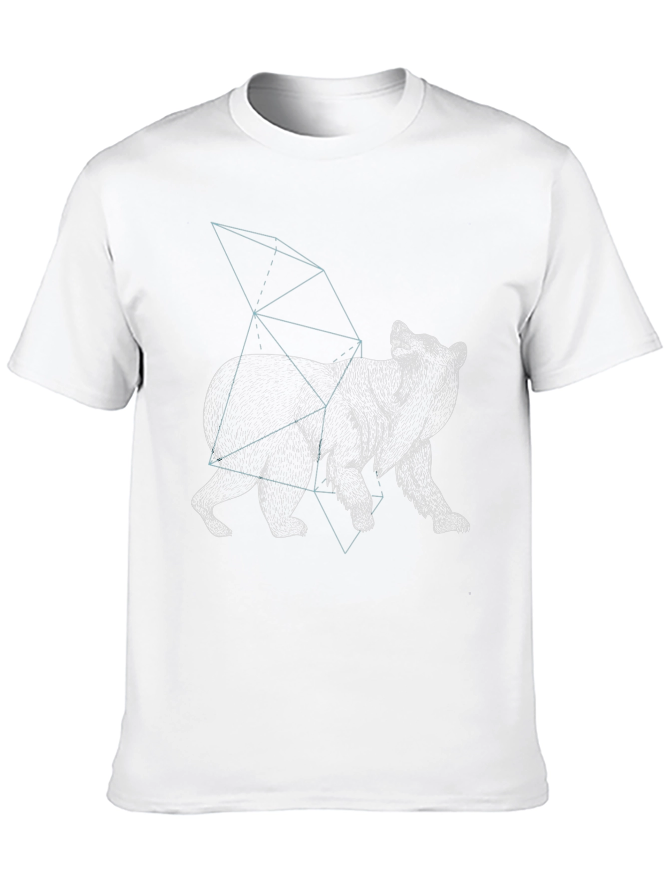 Black Geometric Bear Graphic T-Shirt view 10