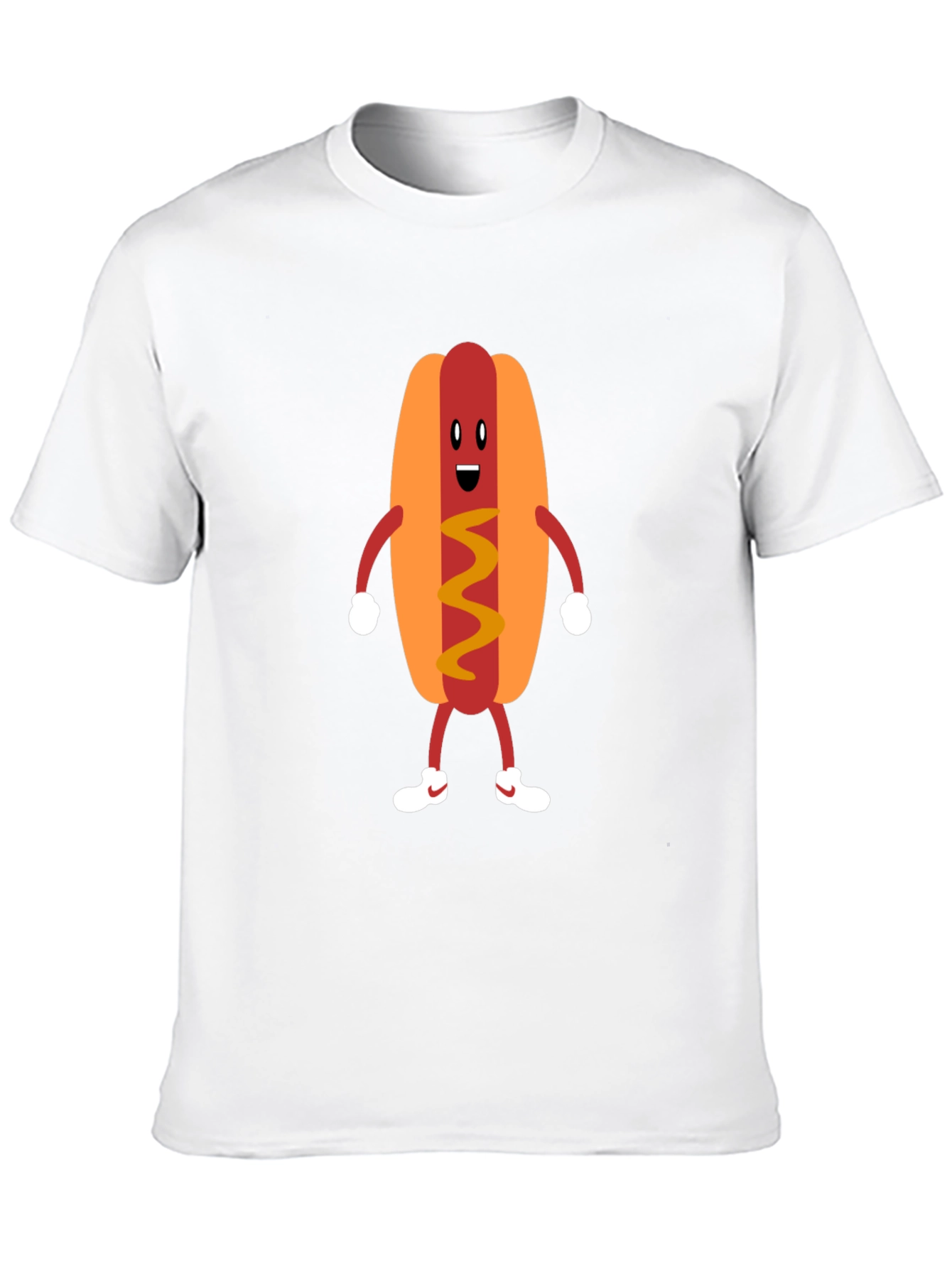 Black Funny Hot Dog Graphic Tee - Unisex Black T-Shirt view 10