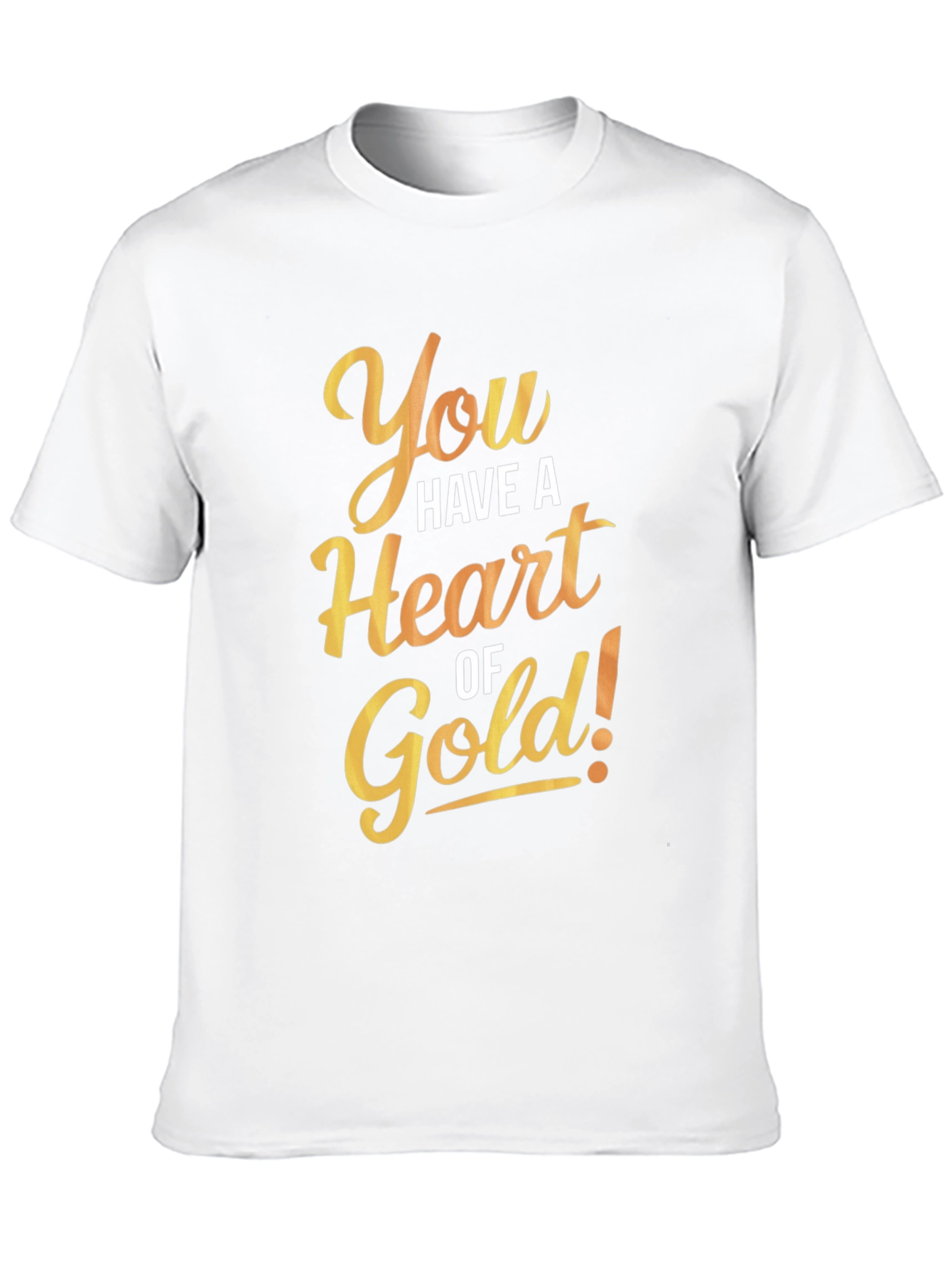 Black Heart of Gold Graphic Tee - Black Cotton Casual T-Shirt view 10