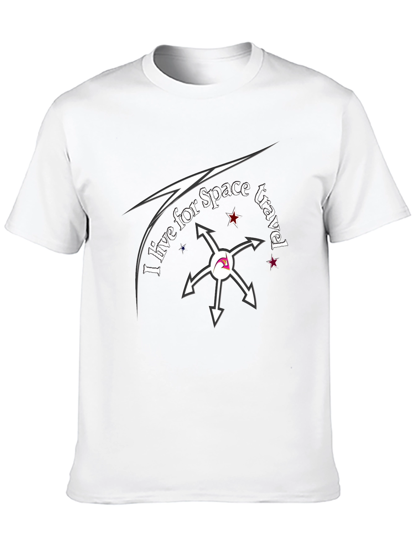 Black I Live for Space Travel Graphic Tee - Black view 10