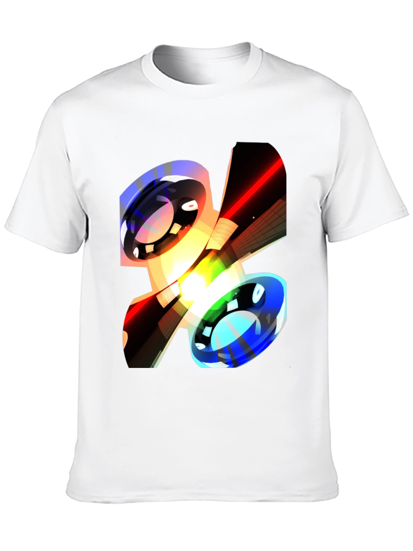 Black Abstract Graphic Print Black Casual T-Shirt view 10