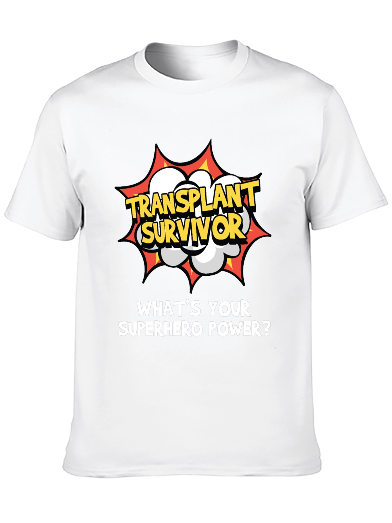 Black Transplant Survivor Superhero Tee view 10