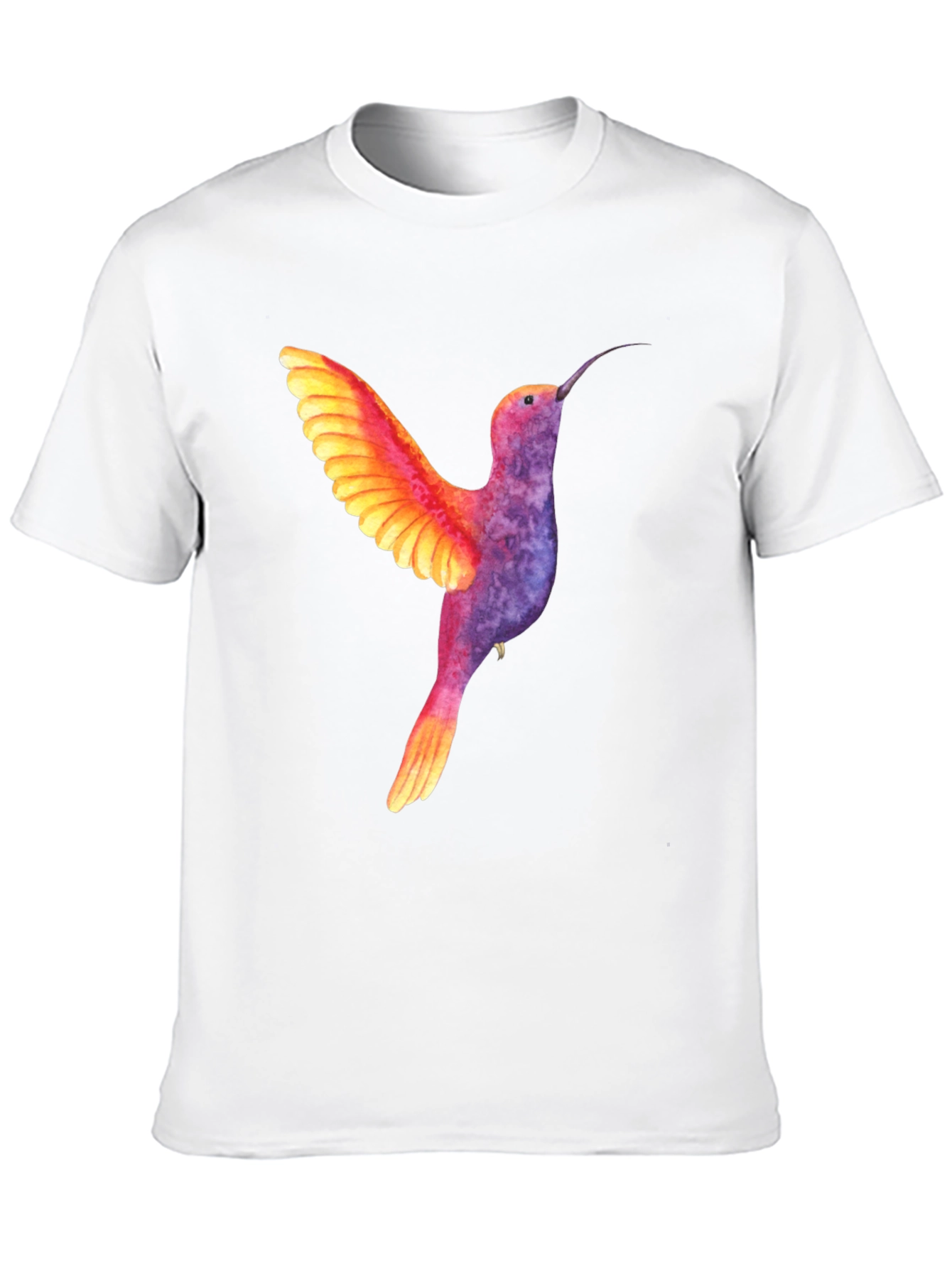 Black Hummingbird Graphic Tee - Colorful Bird Design view 10