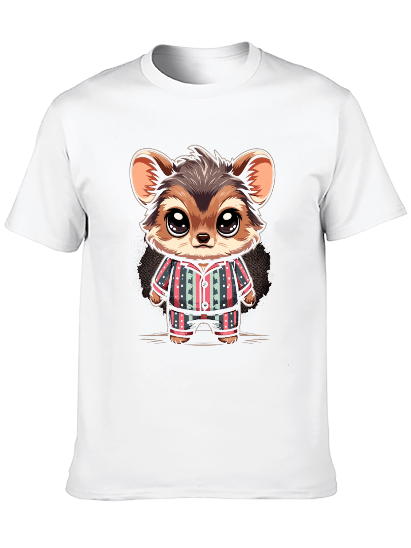 Black Cute Cartoon Animal Pajama T-Shirt view 10