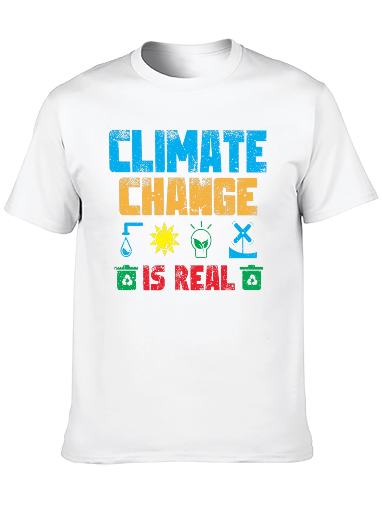 Black Climate Change is Real Graphic T-Shirt view 10