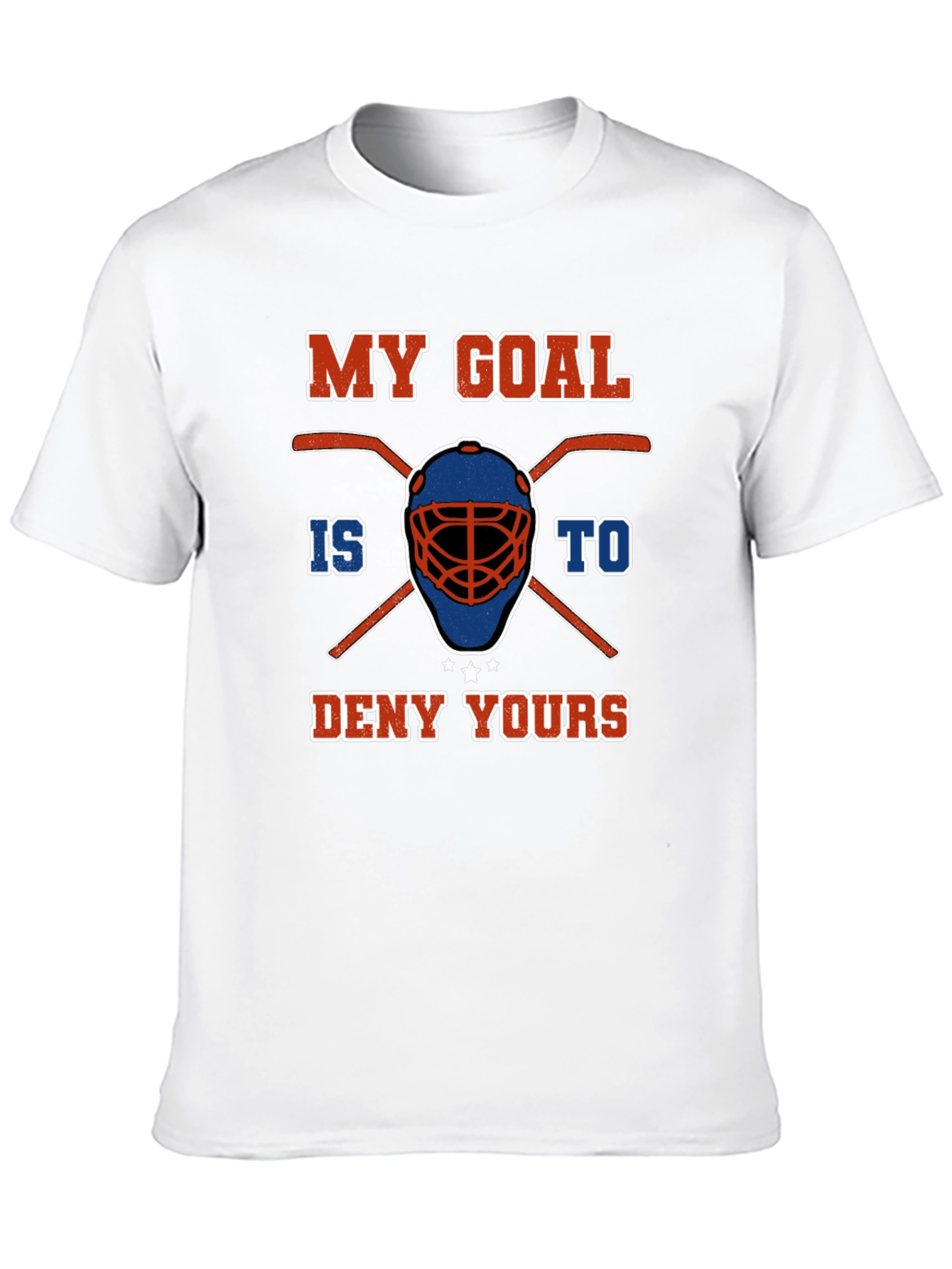 Black Hockey Goalie T-Shirt: My Goal Is To Deny Yours view 10