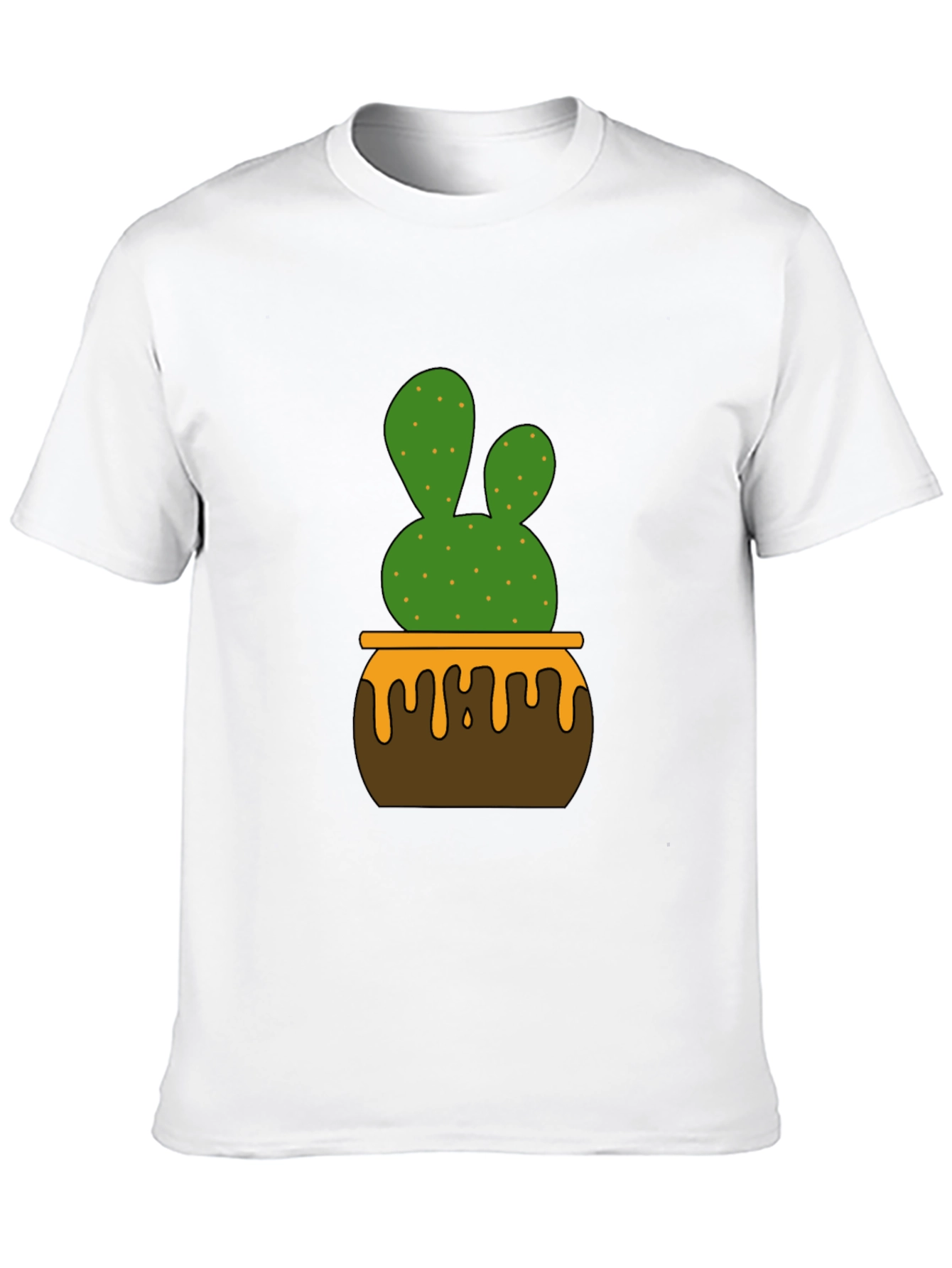 Black Cactus in Pot Graphic Tee - Stylish Unisex T-Shirt view 10