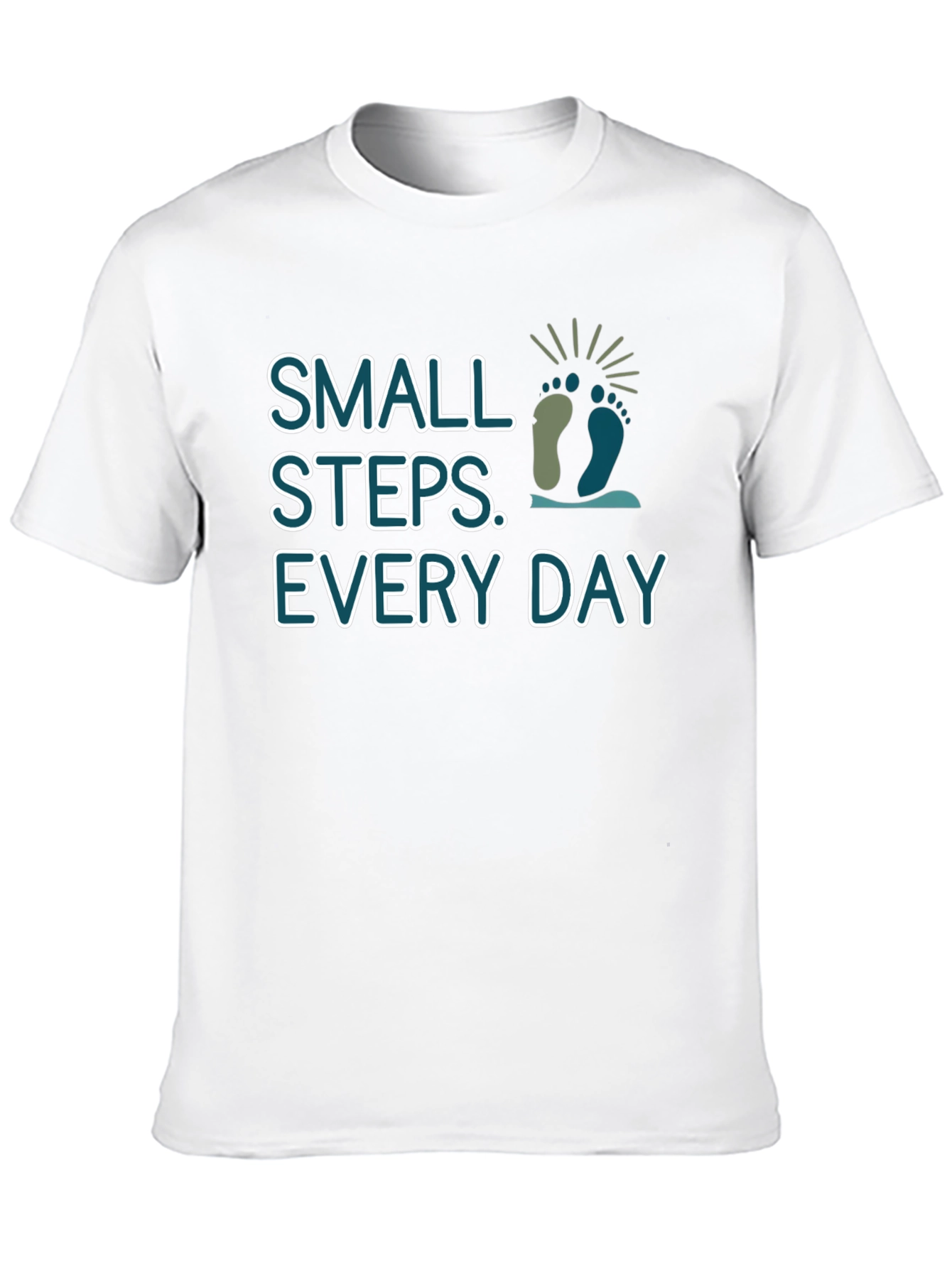 Black Small Steps Every Day Black T-Shirt view 10