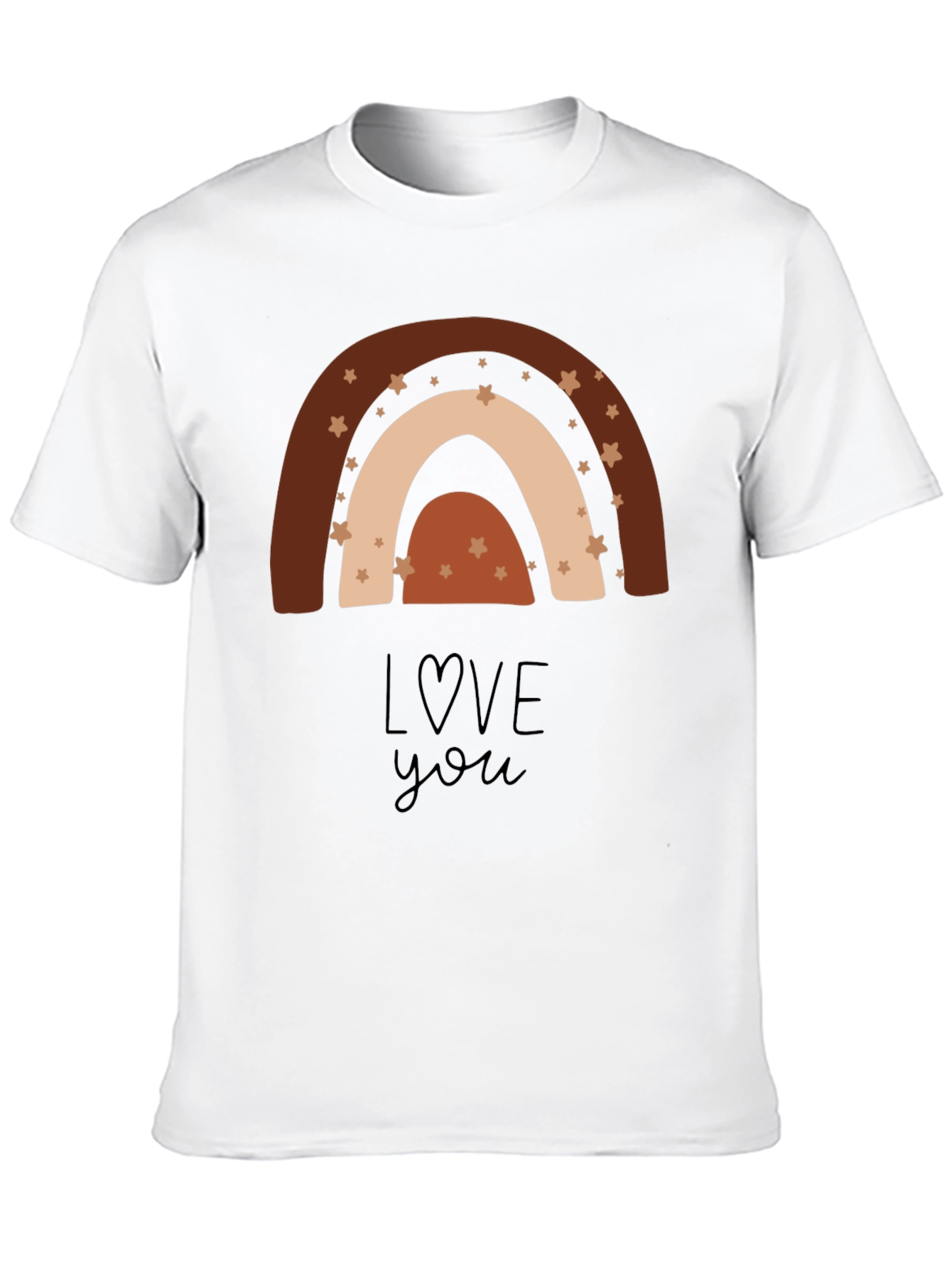 Black Boho Rainbow Love You T-Shirt view 10