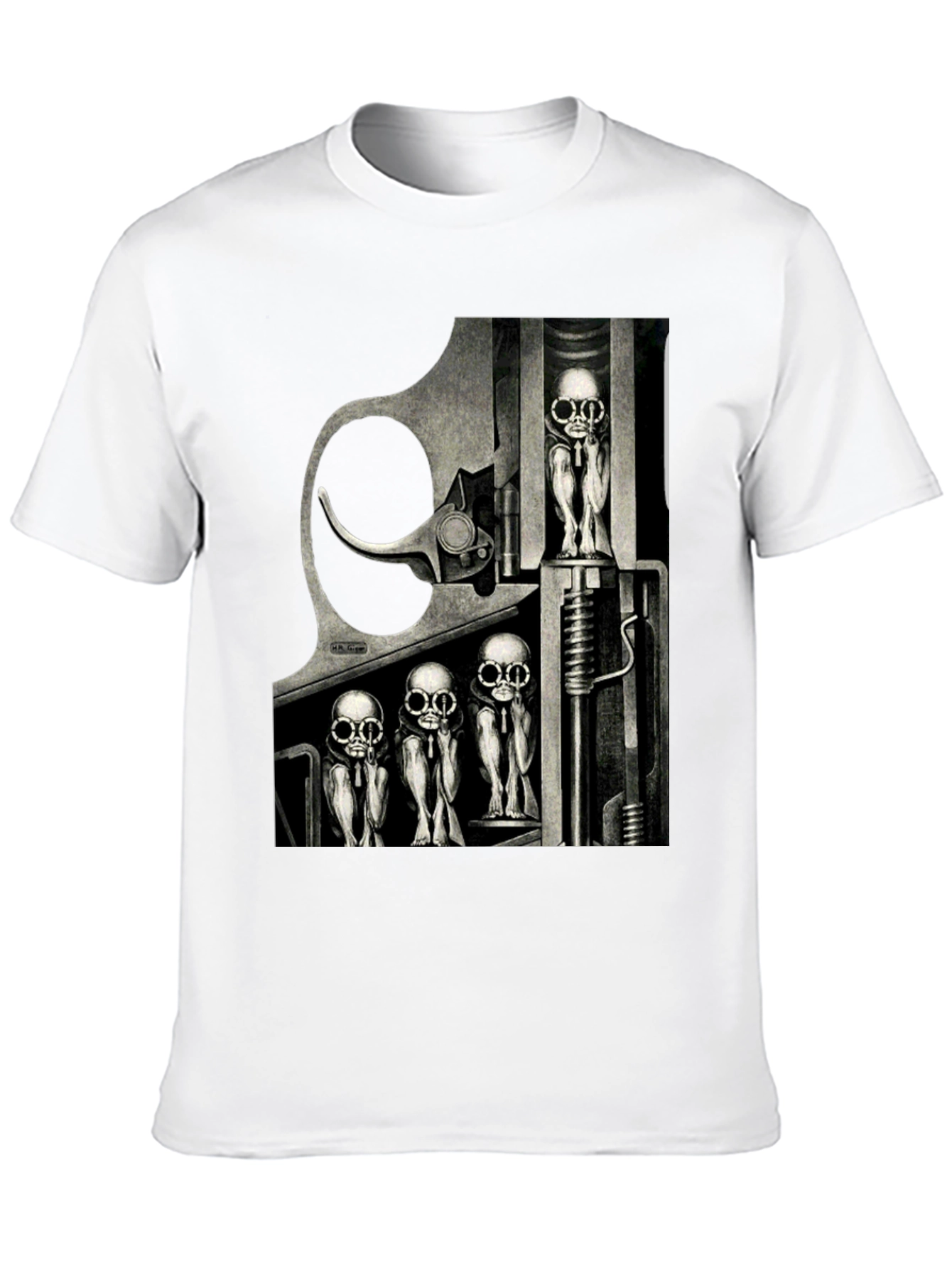 Black Surreal Art Graphic T-Shirt - Edgy Design view 10