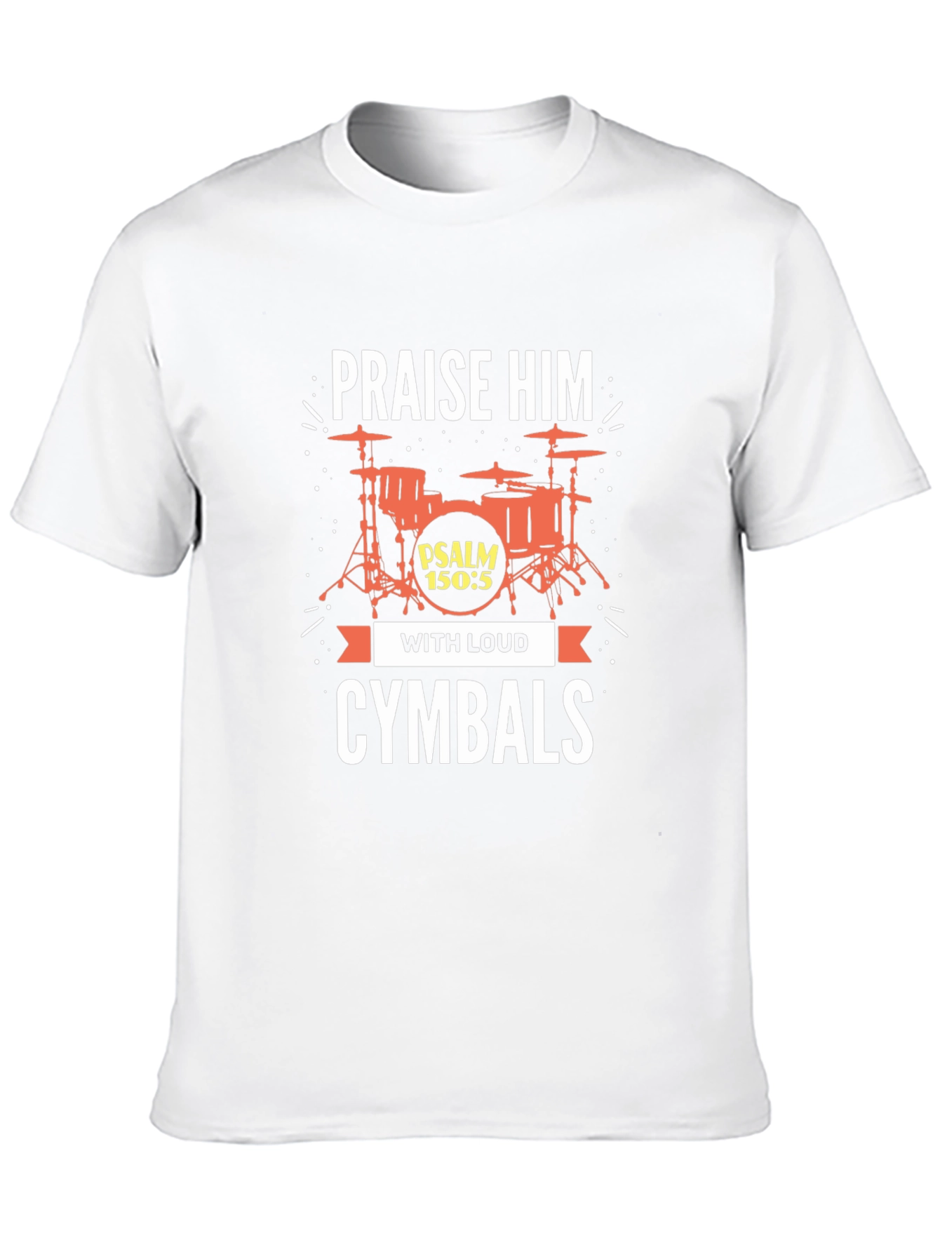 Black Praise Him With Loud Cymbals Graphic Tee view 10