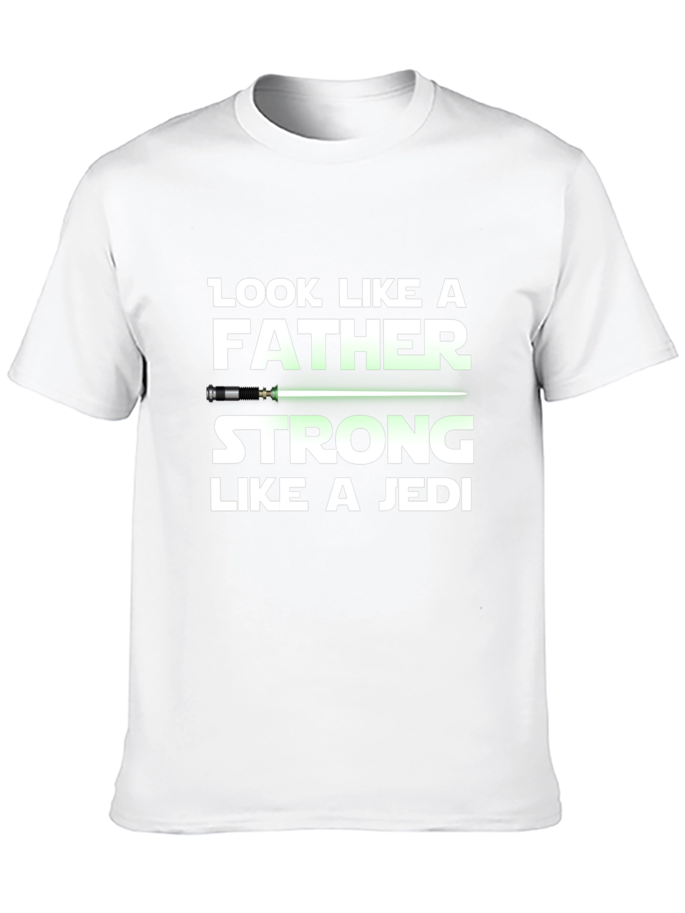 Black Father Strong Like a Jedi Graphic T-Shirt view 10