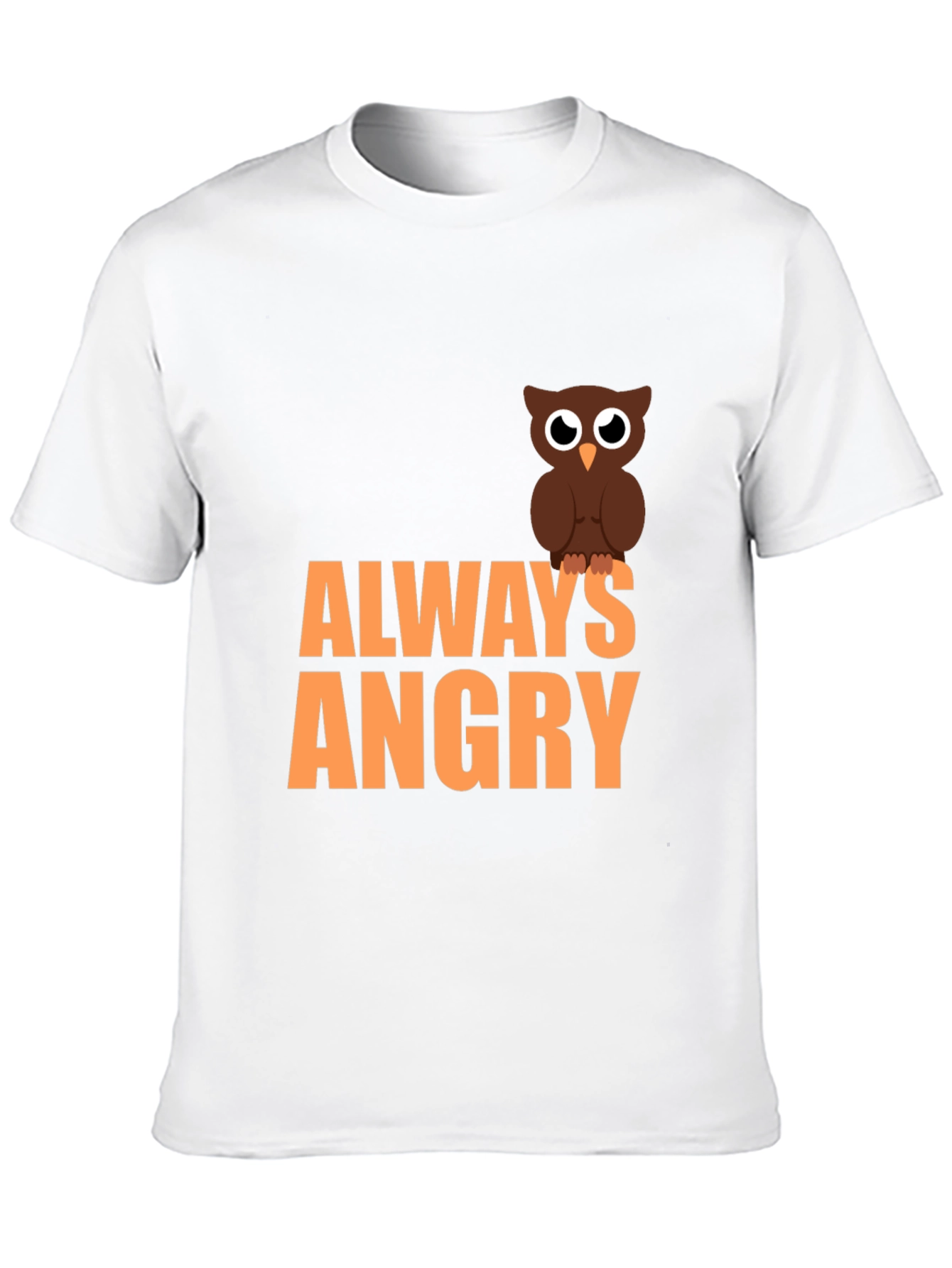 Black Always Angry Owl Graphic Tee - Men's Black T-Shirt view 10