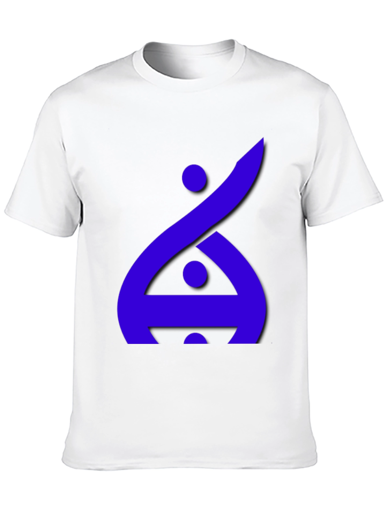 Black Modern Graphic Tee - Blue Abstract Design on Black view 10