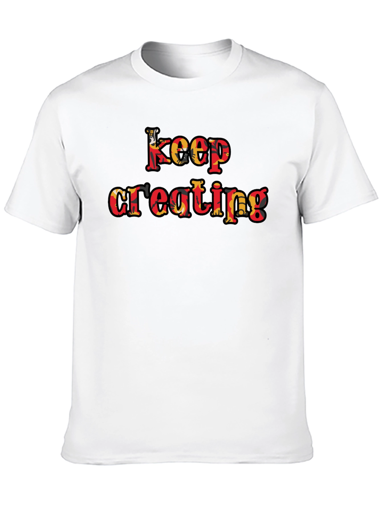 Black Keep Creating Graphic T-Shirt - Black view 10
