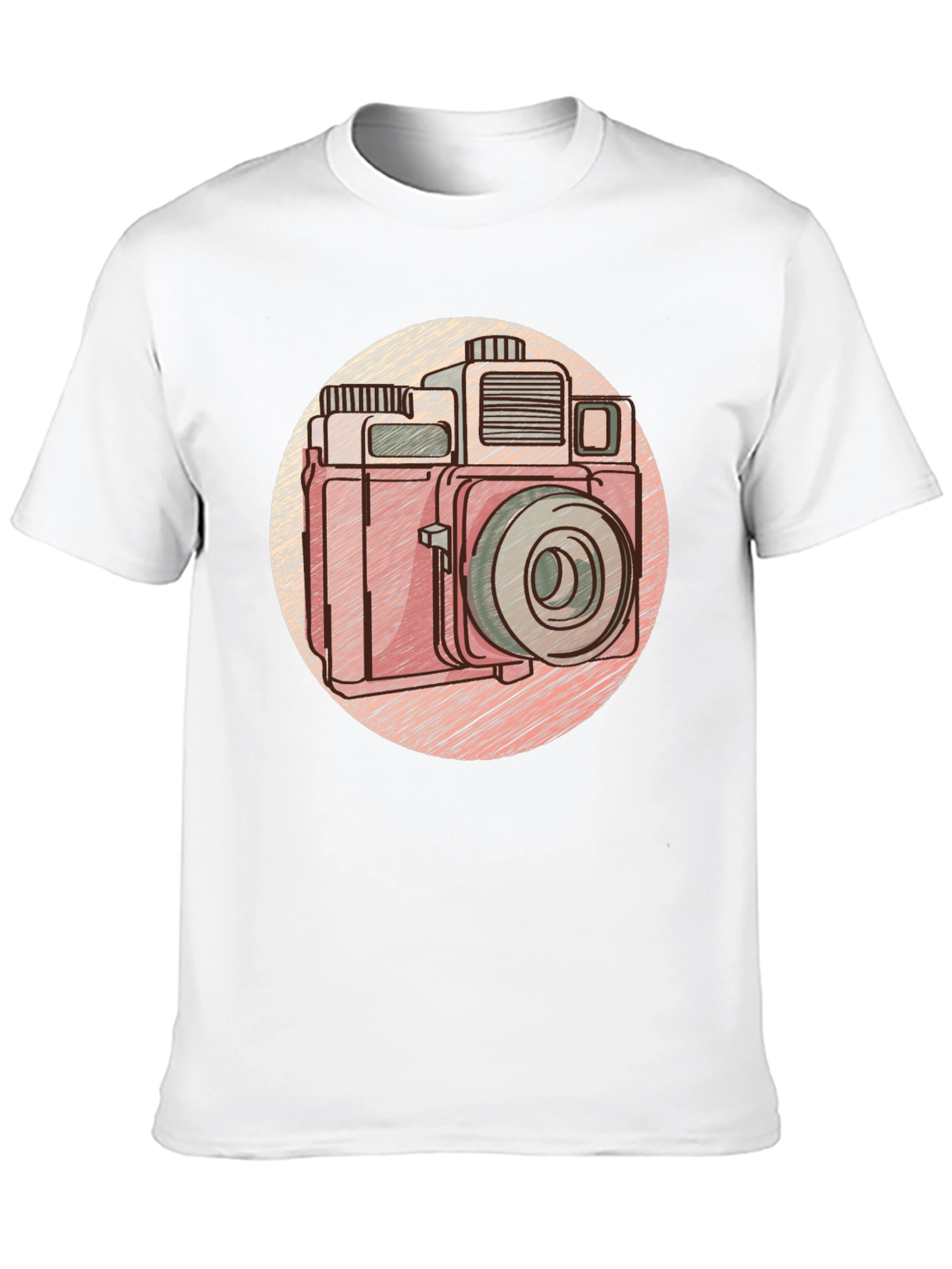 Black Retro Camera Graphic Tee - Vintage Style T-Shirt view 10