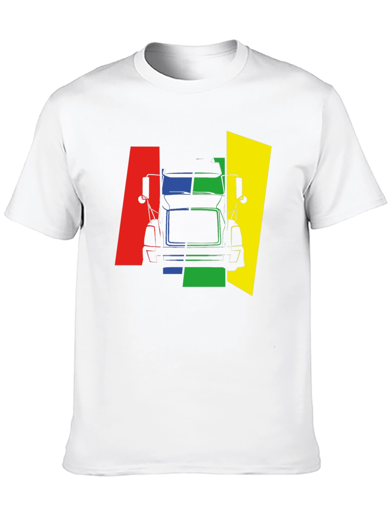 Black Truck Graphic Tee - Bold Color Block Design view 10