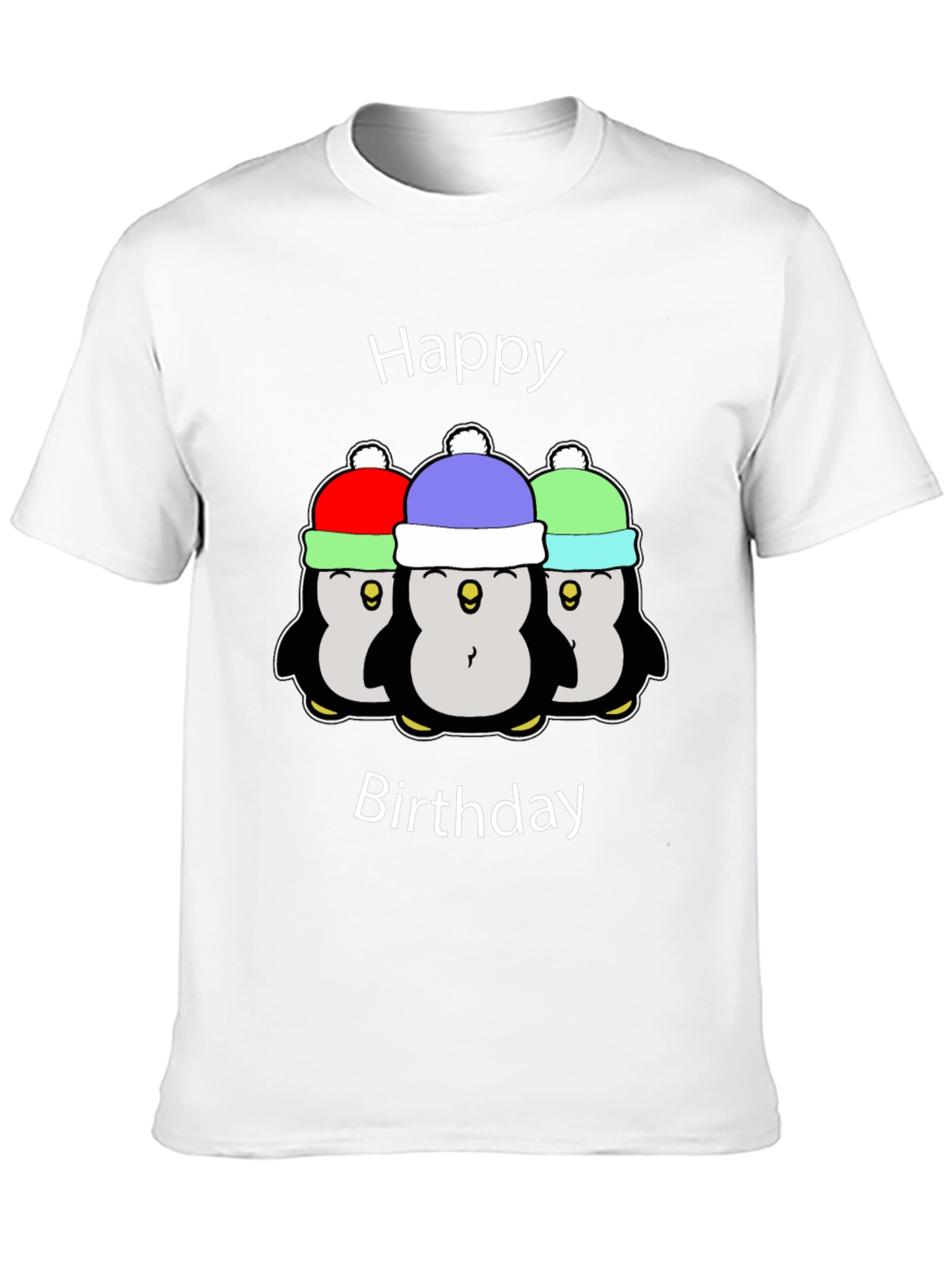 Black Penguin Birthday T-Shirt - Fun Party Tee view 10