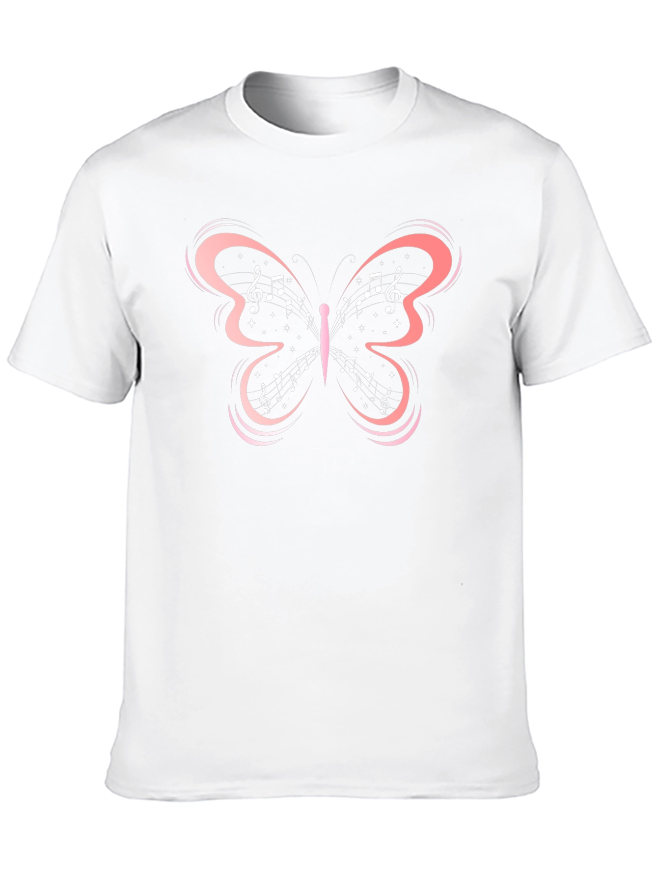 Black Music Note Butterfly Graphic Tee view 10