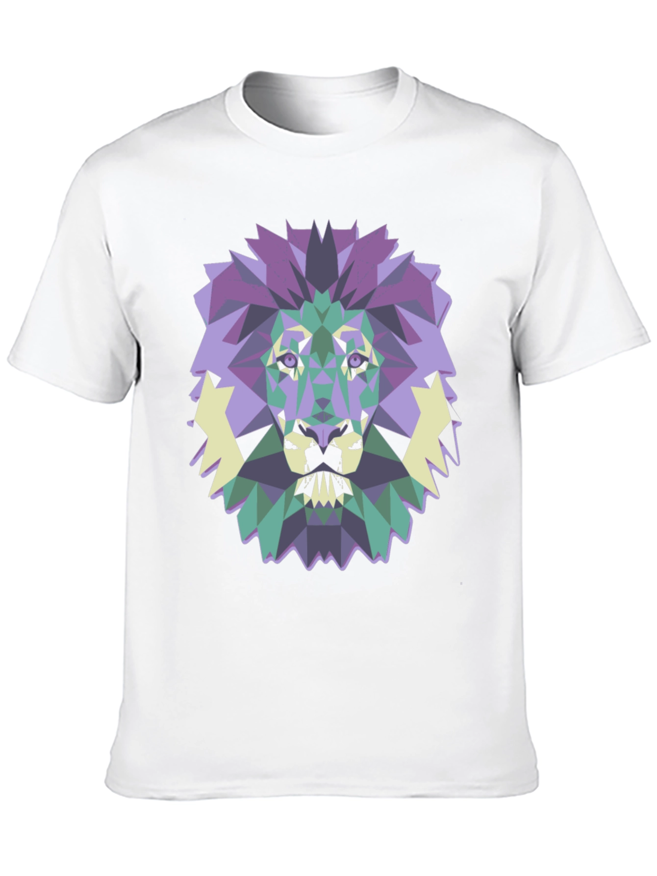 Black Geometric Lion Graphic Tee - Modern Style view 10