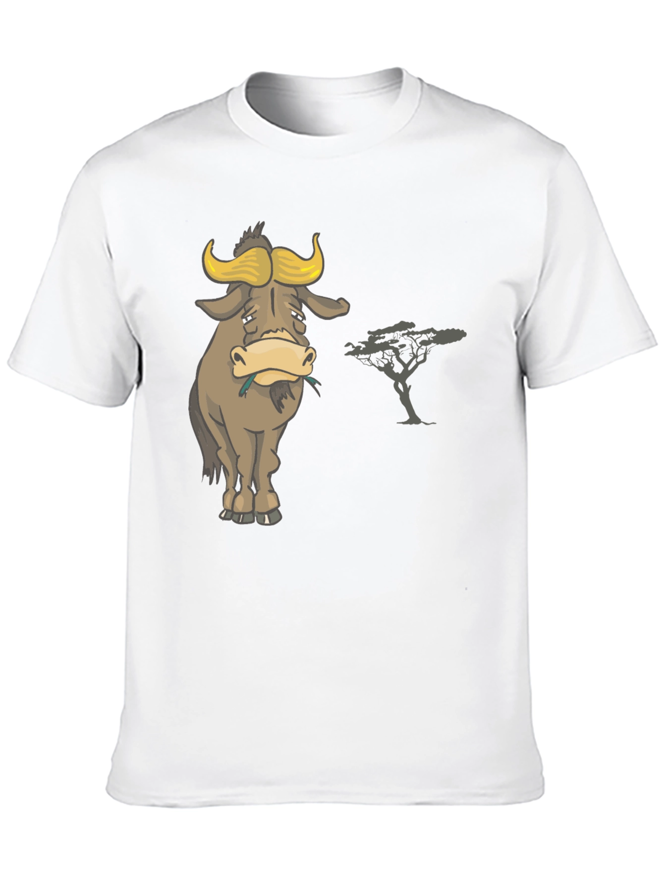 Black Sad Wildebeest T-Shirt - Men's Black Graphic Tee view 10
