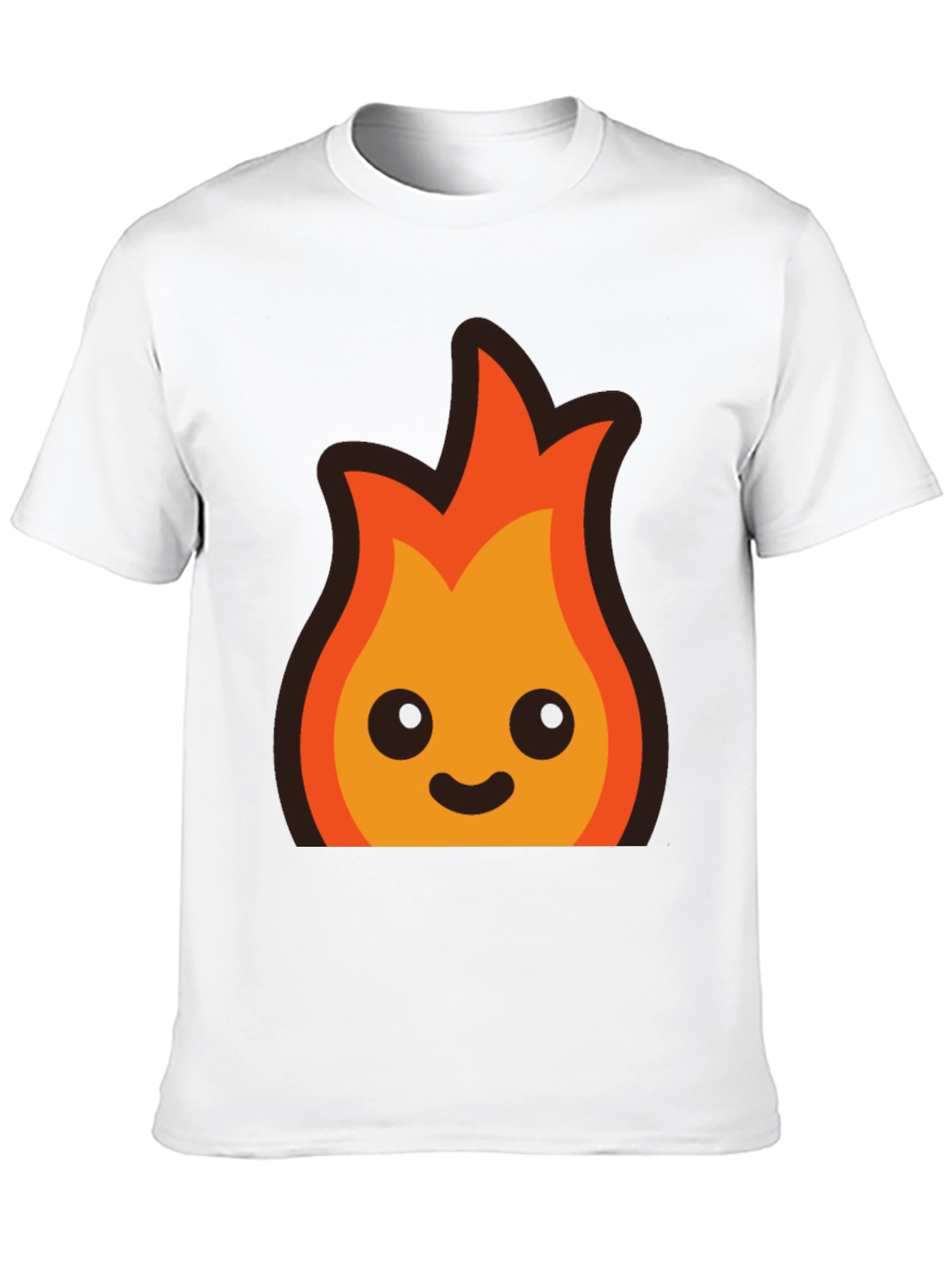 Black Cute Flame Graphic Black T-Shirt view 10
