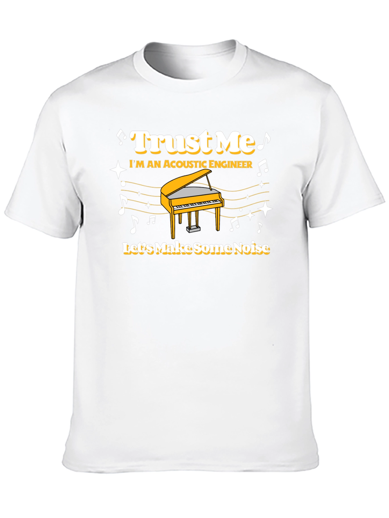 Black Trust Me Acoustic Engineer Piano T-Shirt view 10