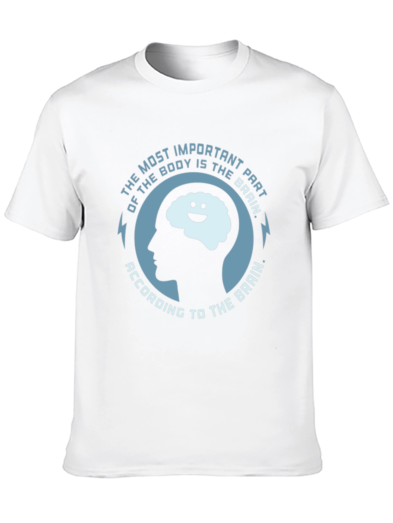 Black Brain Humor T-Shirt - Most Important Part of the Body view 10