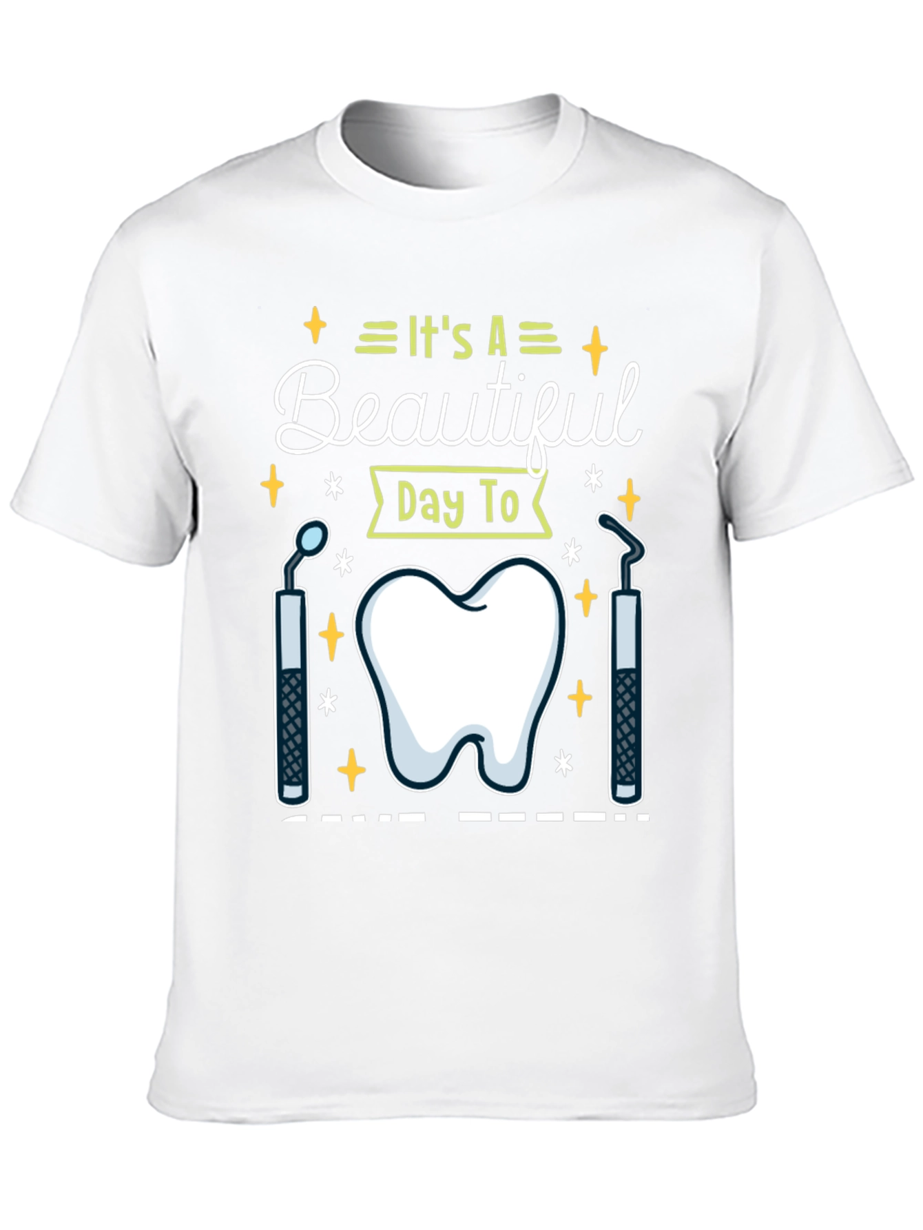 Black Dental Hygienist T-Shirt - It's A Beautiful Day To view 10