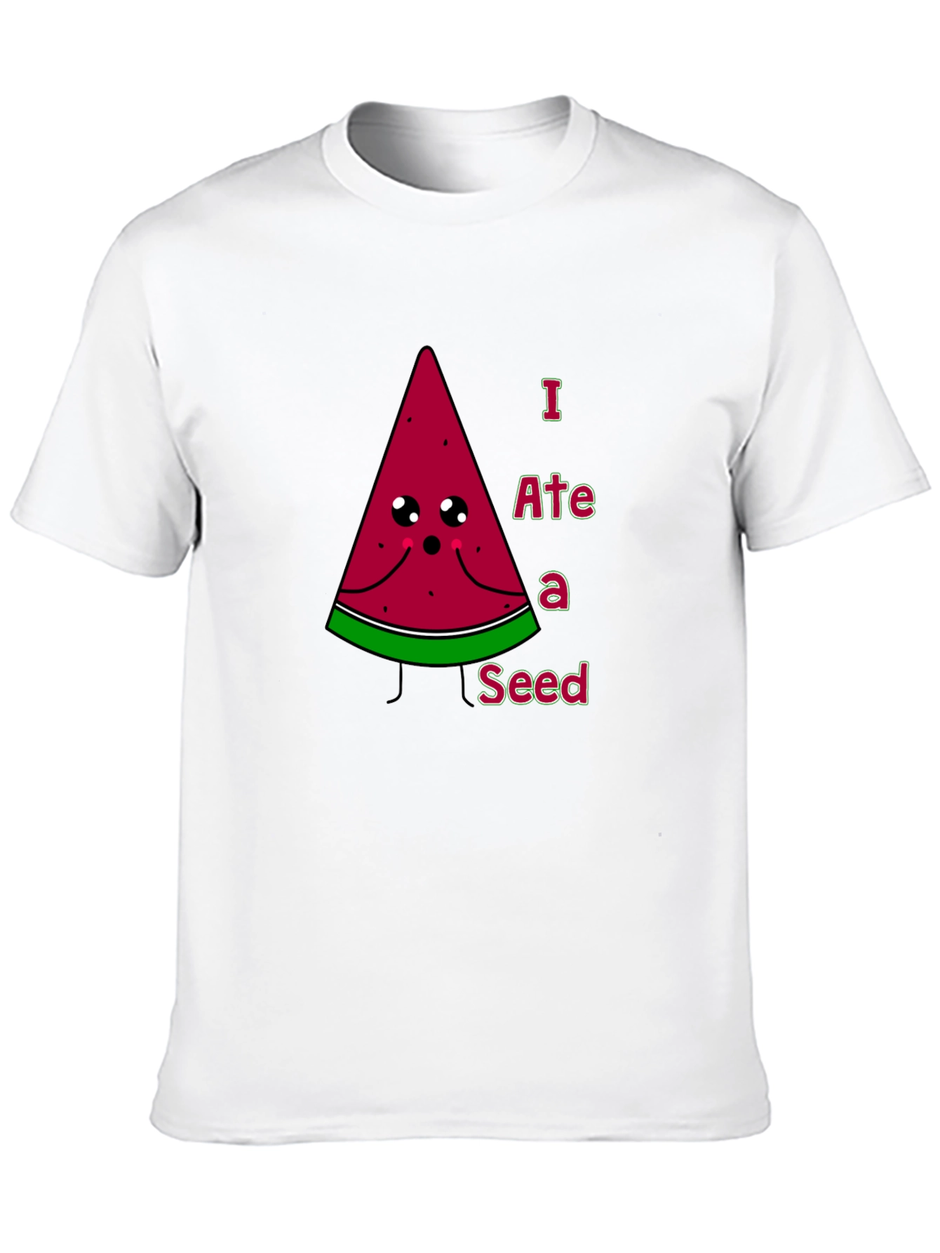 Black Funny Watermelon Seed T-Shirt view 10