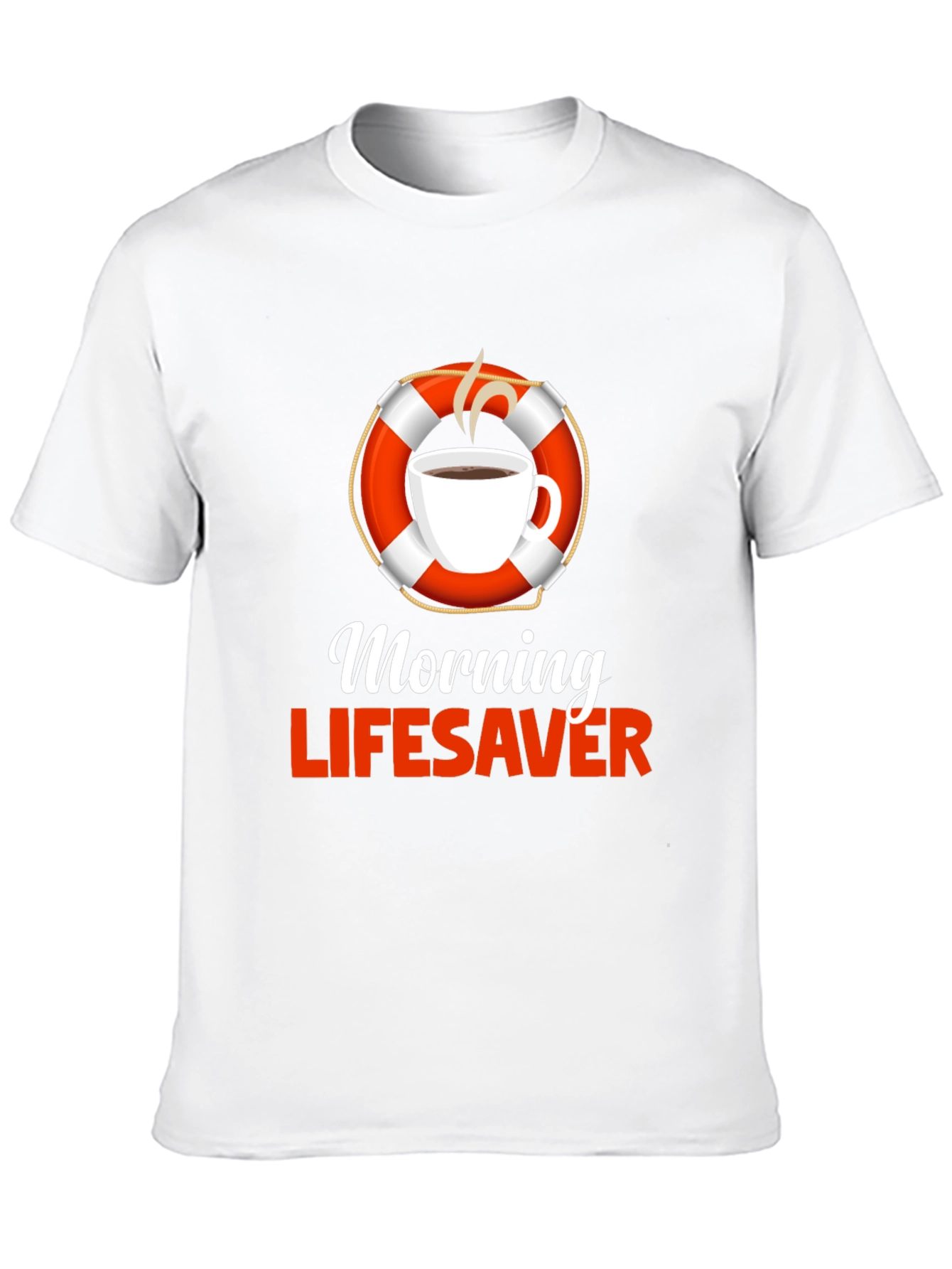 Black Morning Lifesaver T-Shirt - Coffee Lover Rescue Tee view 10