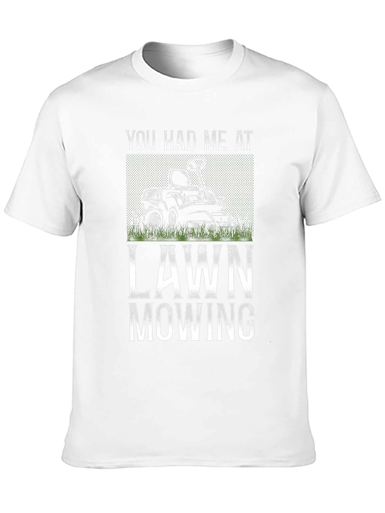 Black You Had Me at Lawn Mowing Graphic Tee view 10